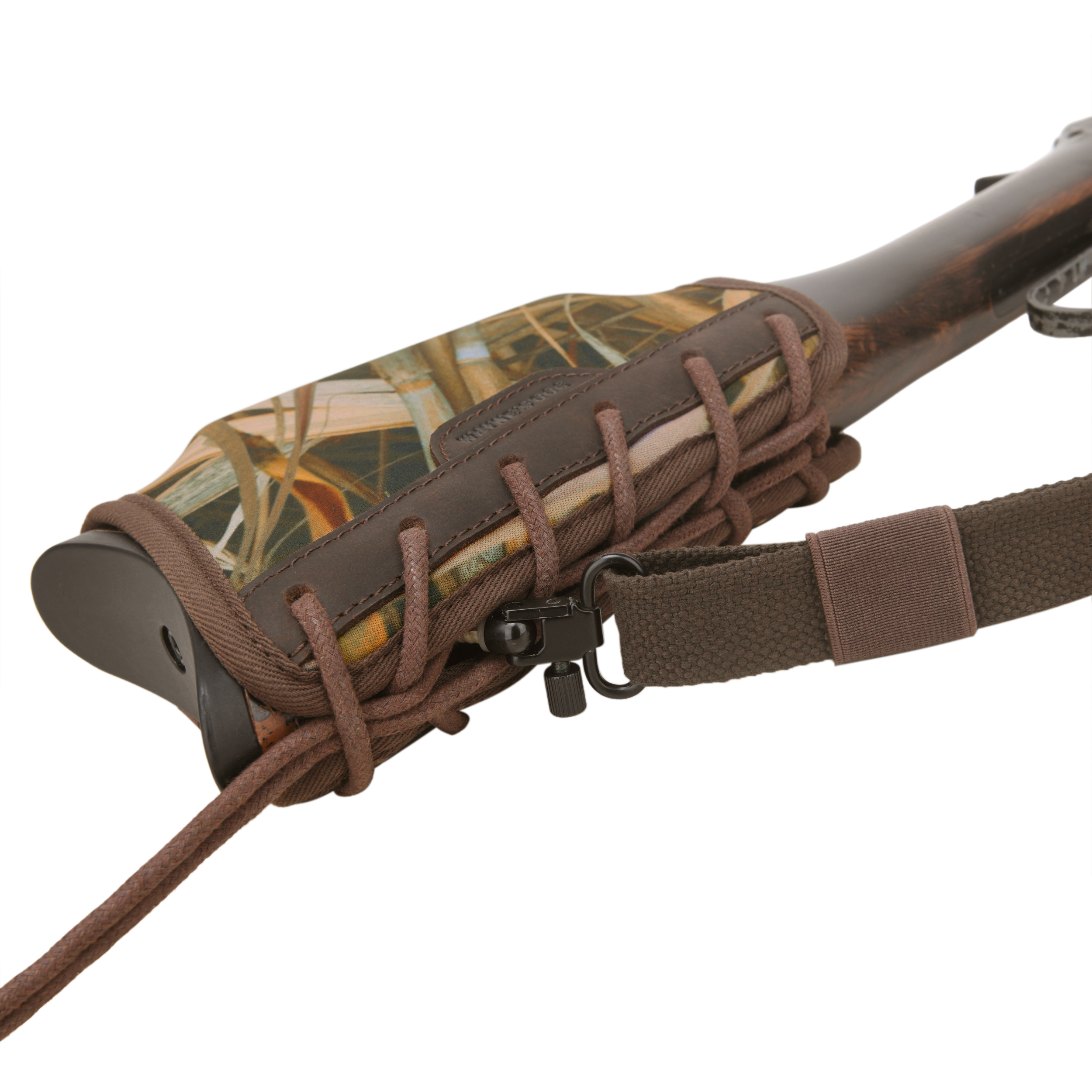 Camouflage Rifle Cheek Rest Pad with Sling, Gun Buttstock with Match Shoulder Strap