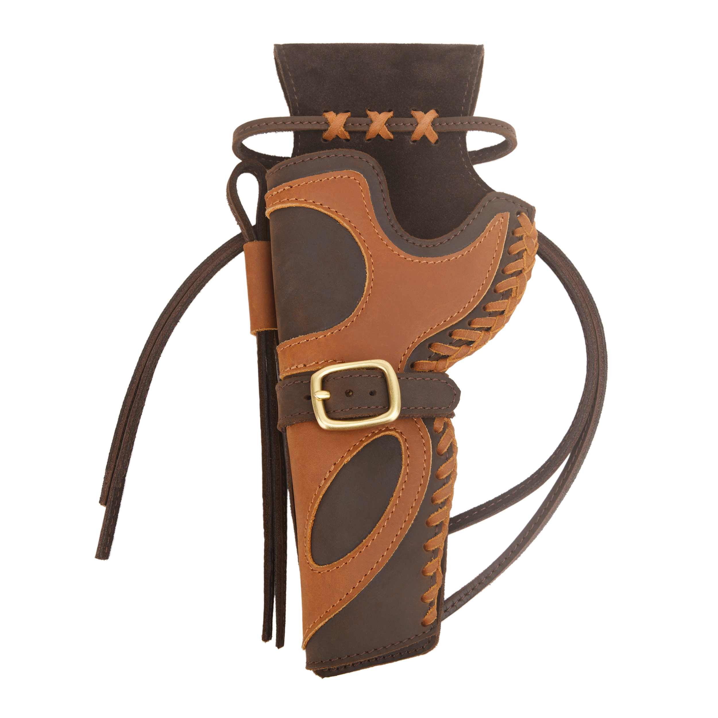 Leather Western Gun Holster, Cowboy Holsters for Revolvers Fit 4" to a 6" Barrel