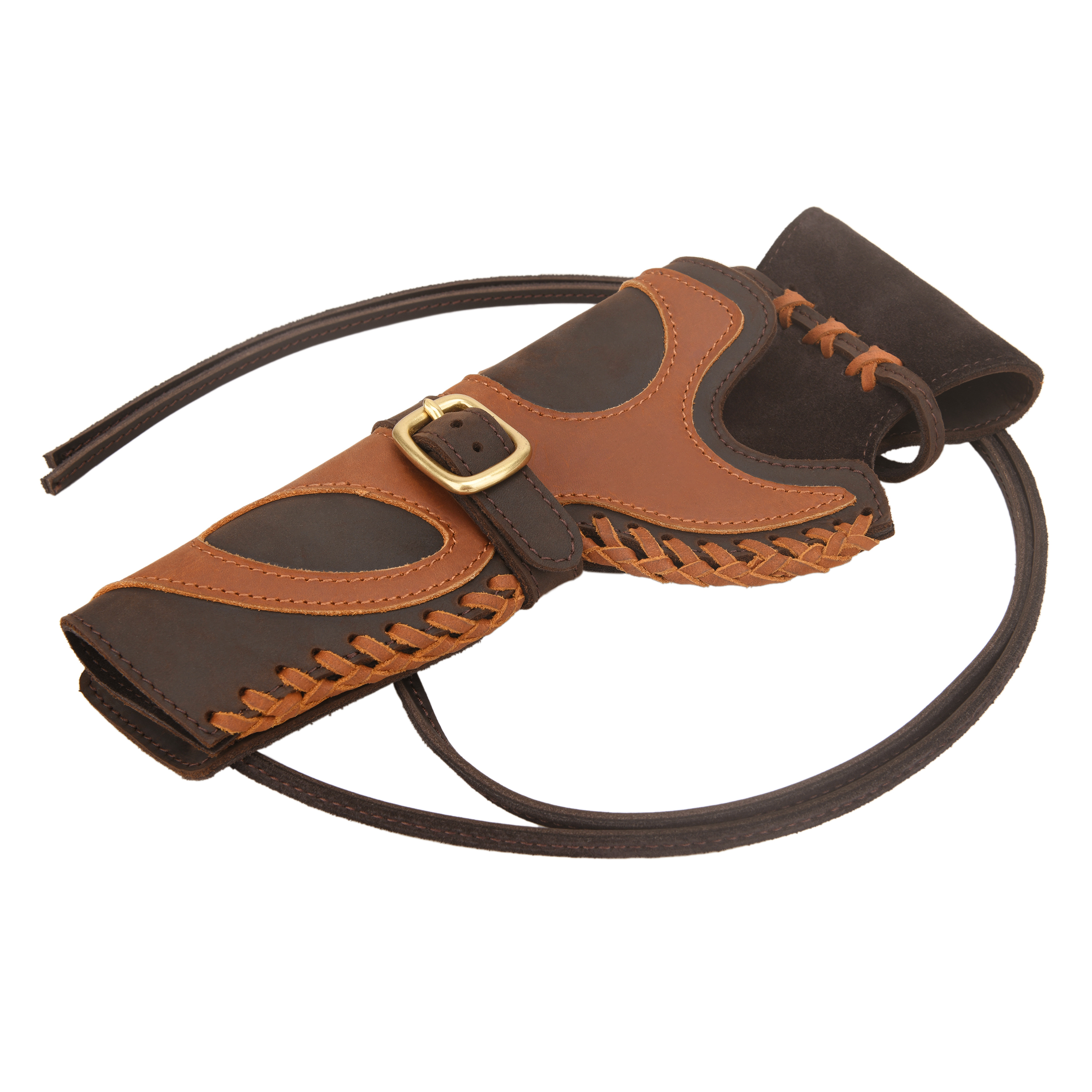 Leather Western Gun Holster, Cowboy Holsters for Revolvers Fit 4" to a 6" Barrel