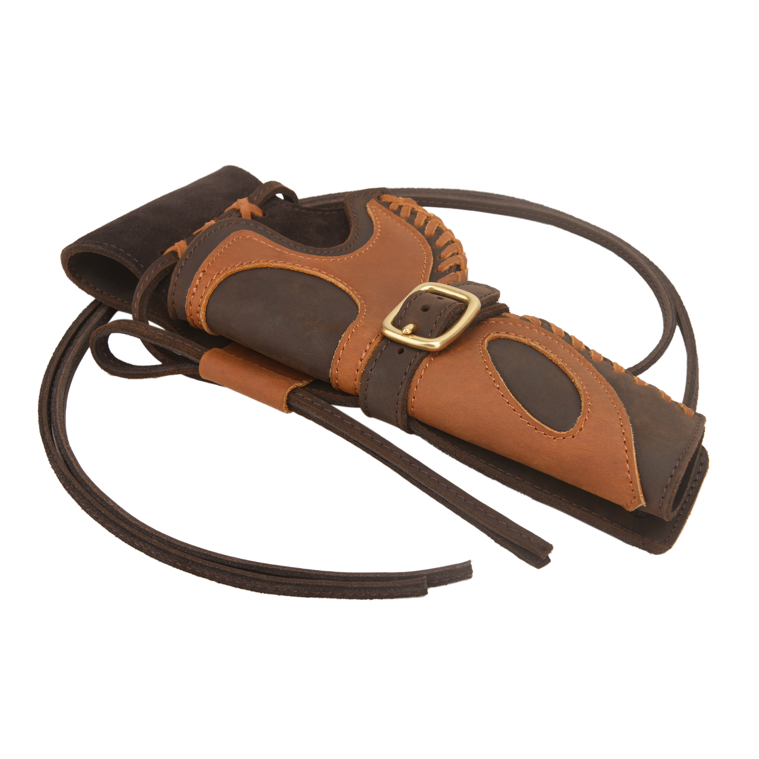 Leather Western Gun Holster, Cowboy Holsters for Revolvers Fit 4" to a 6" Barrel