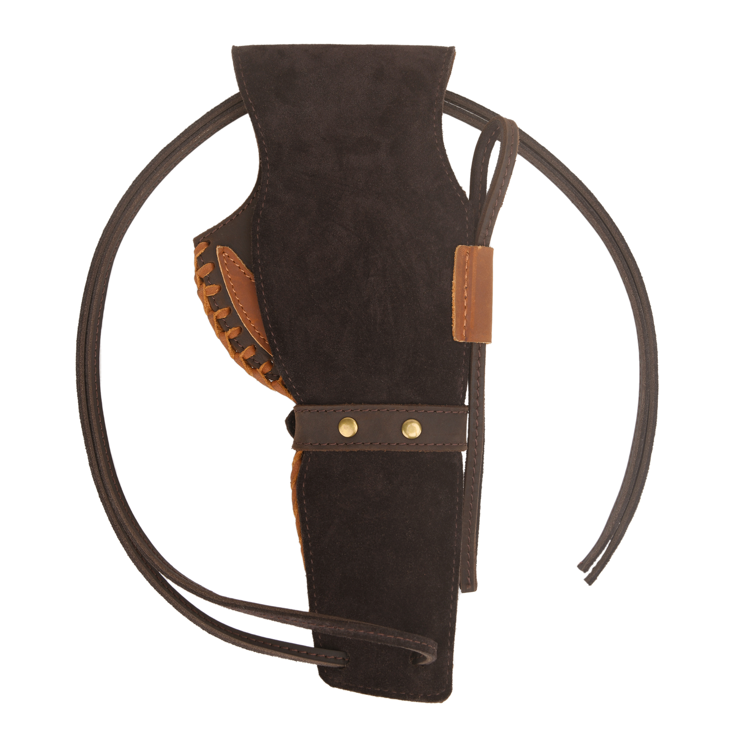 Leather Western Gun Holster, Cowboy Holsters for Revolvers Fit 4" to a 6" Barrel