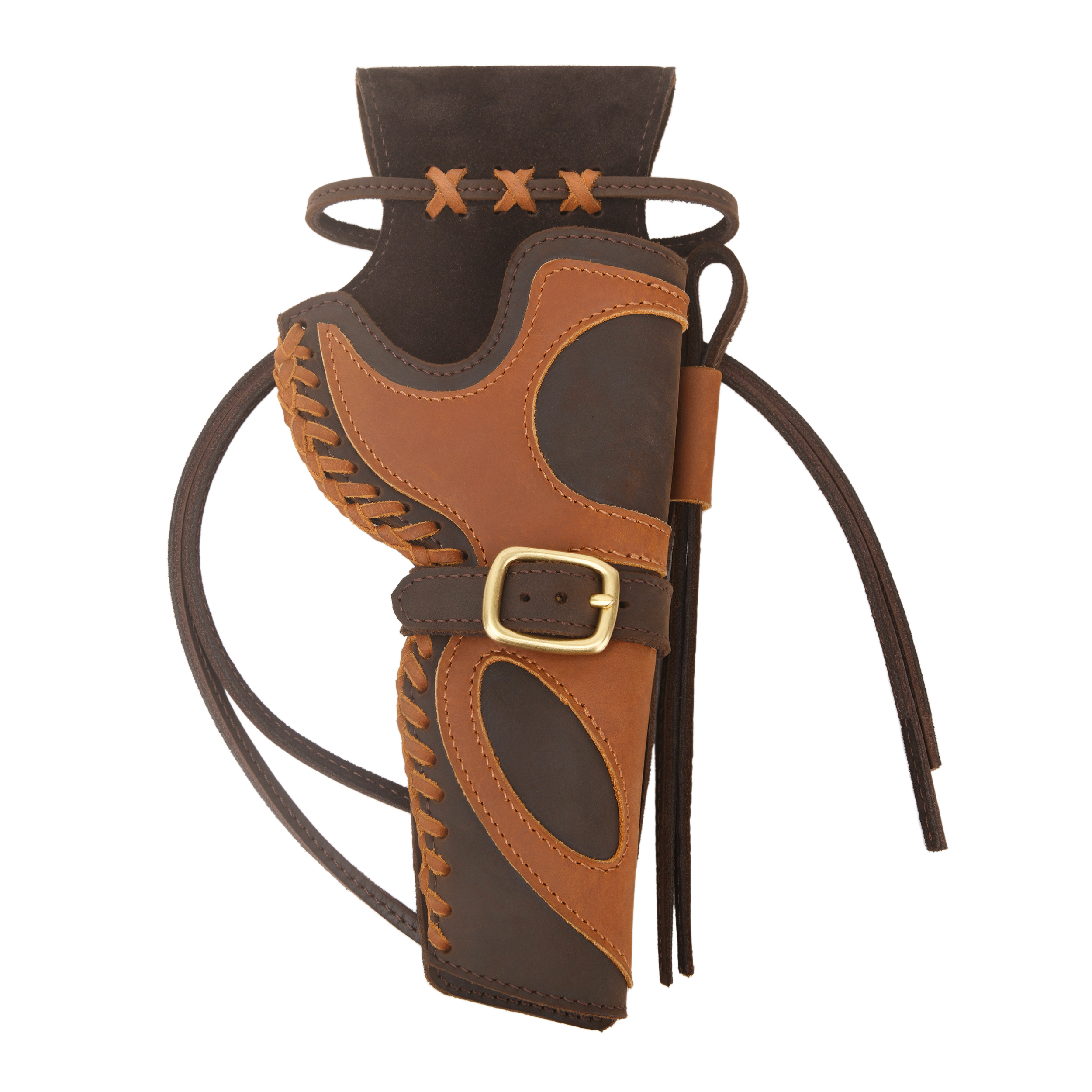 Leather Western Gun Holster, Cowboy Holsters for Revolvers Fit 4" to a 6" Barrel