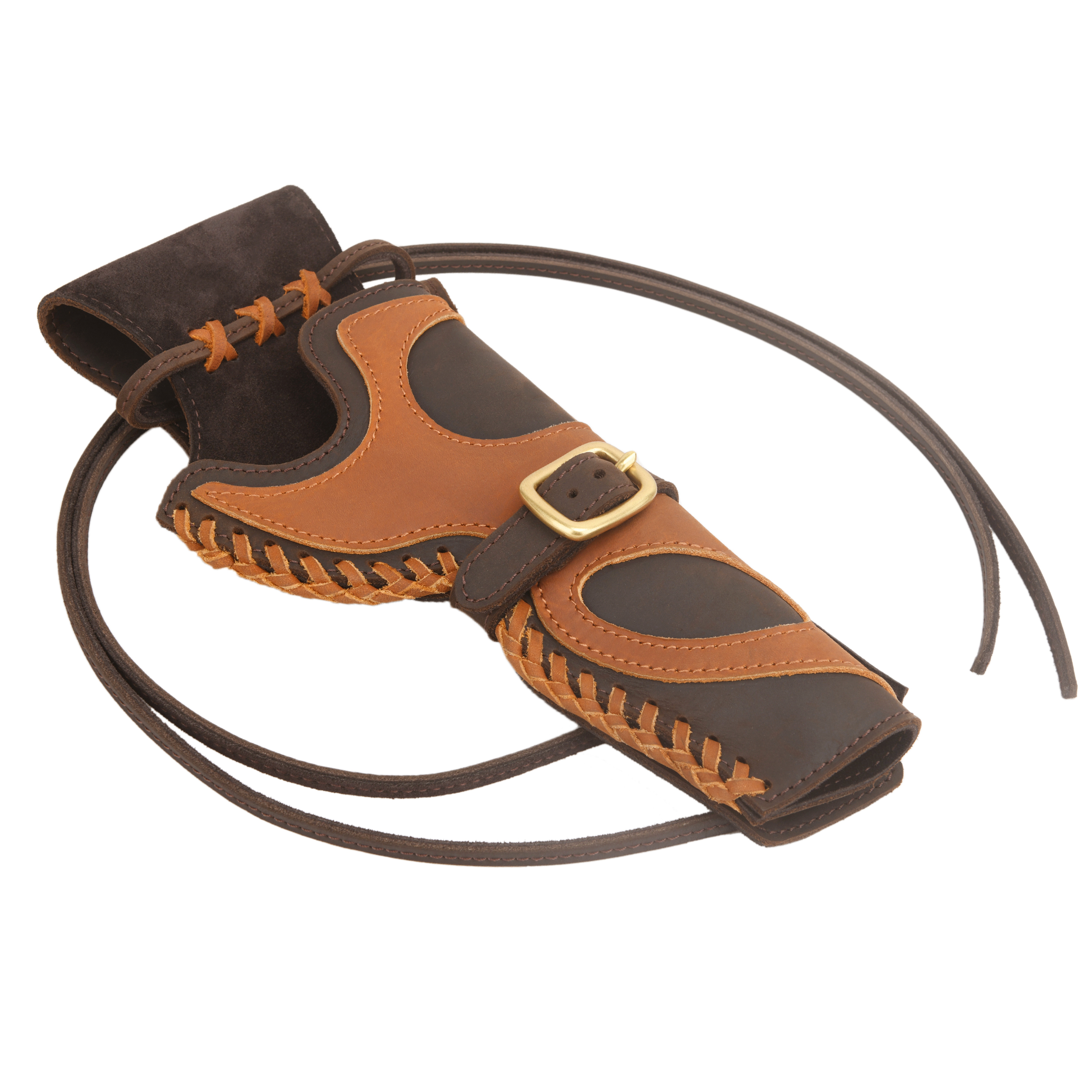 Leather Western Gun Holster, Cowboy Holsters for Revolvers Fit 4" to a 6" Barrel