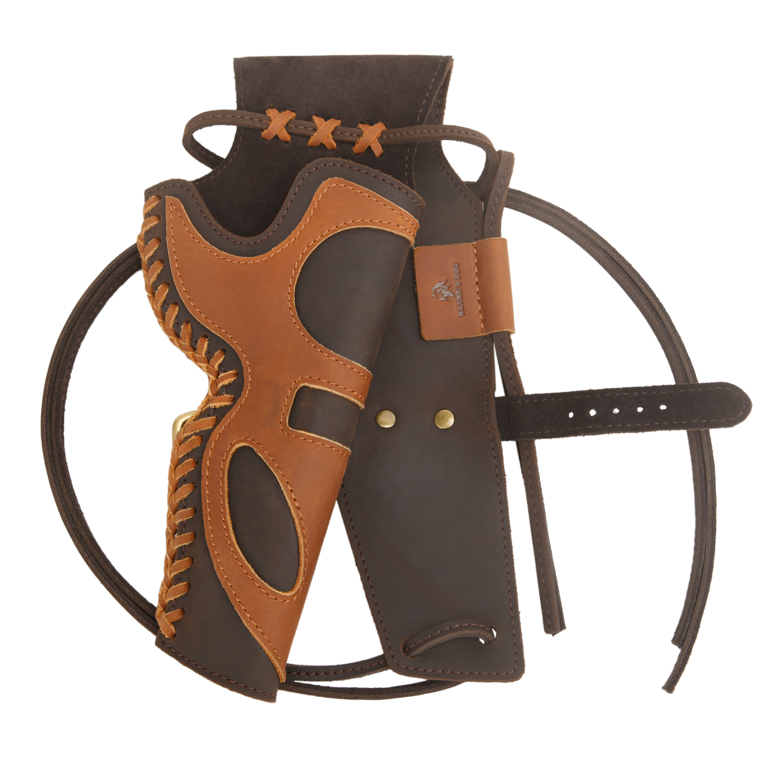 Western Gun Holster Belt – Dual Revolver Holsters with ShotShell Slots Waist Ammo Belt