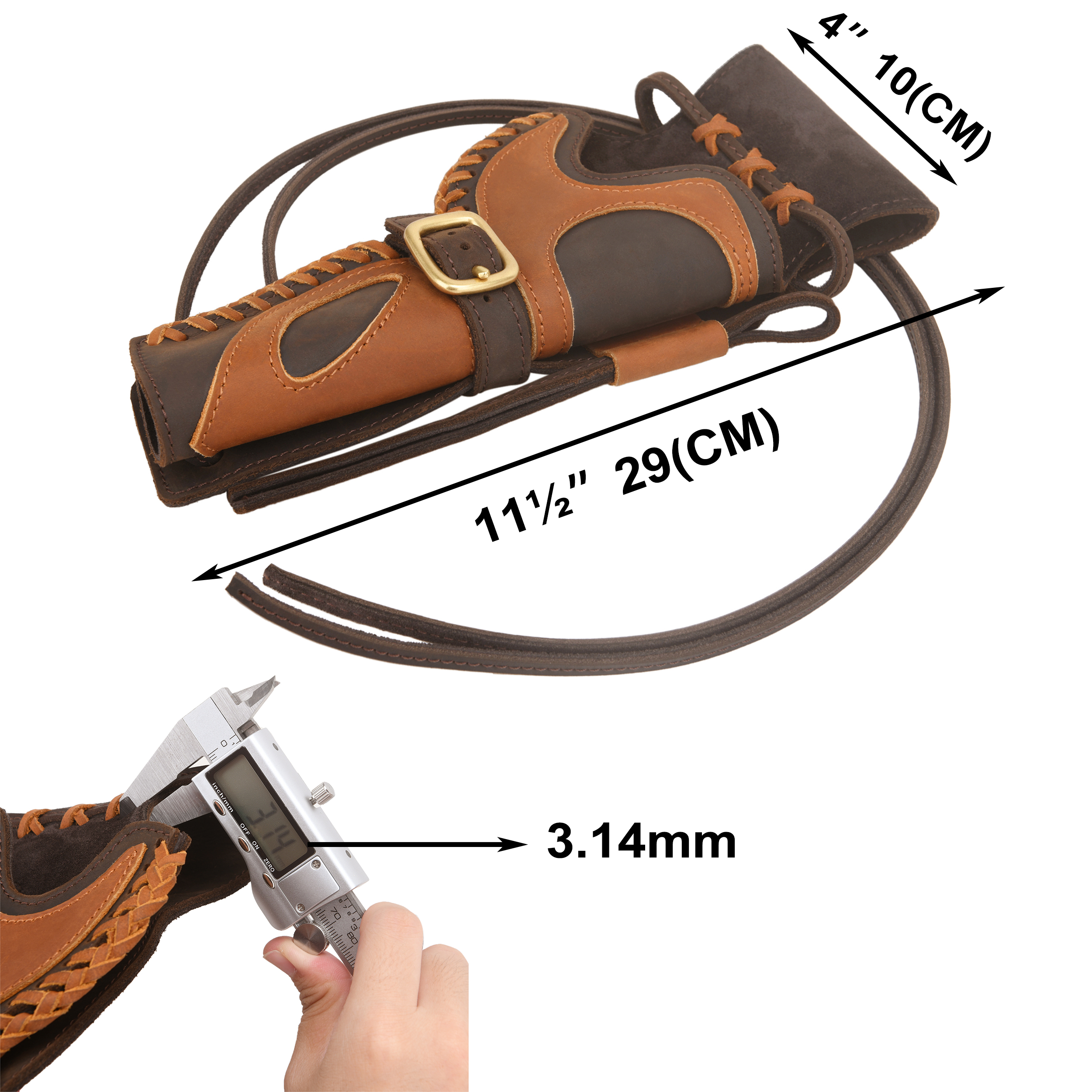 Western Gun Holster Belt – Dual Revolver Holsters with ShotShell Slots Waist Ammo Belt