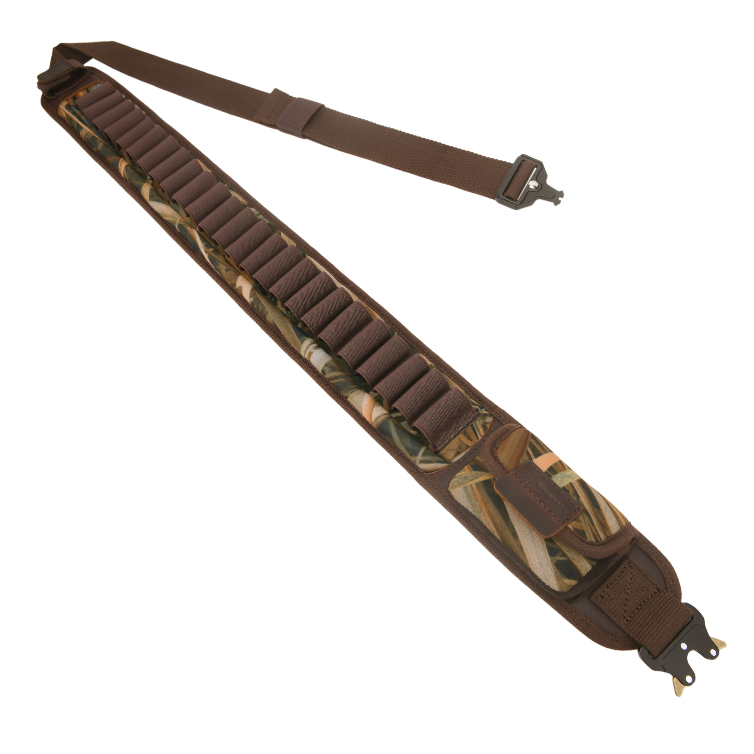 25 Rounds Shotgun Shells Bandolier Camo Ammo Holder Shotshells Waist Belt for 12GA 16GA 20GA