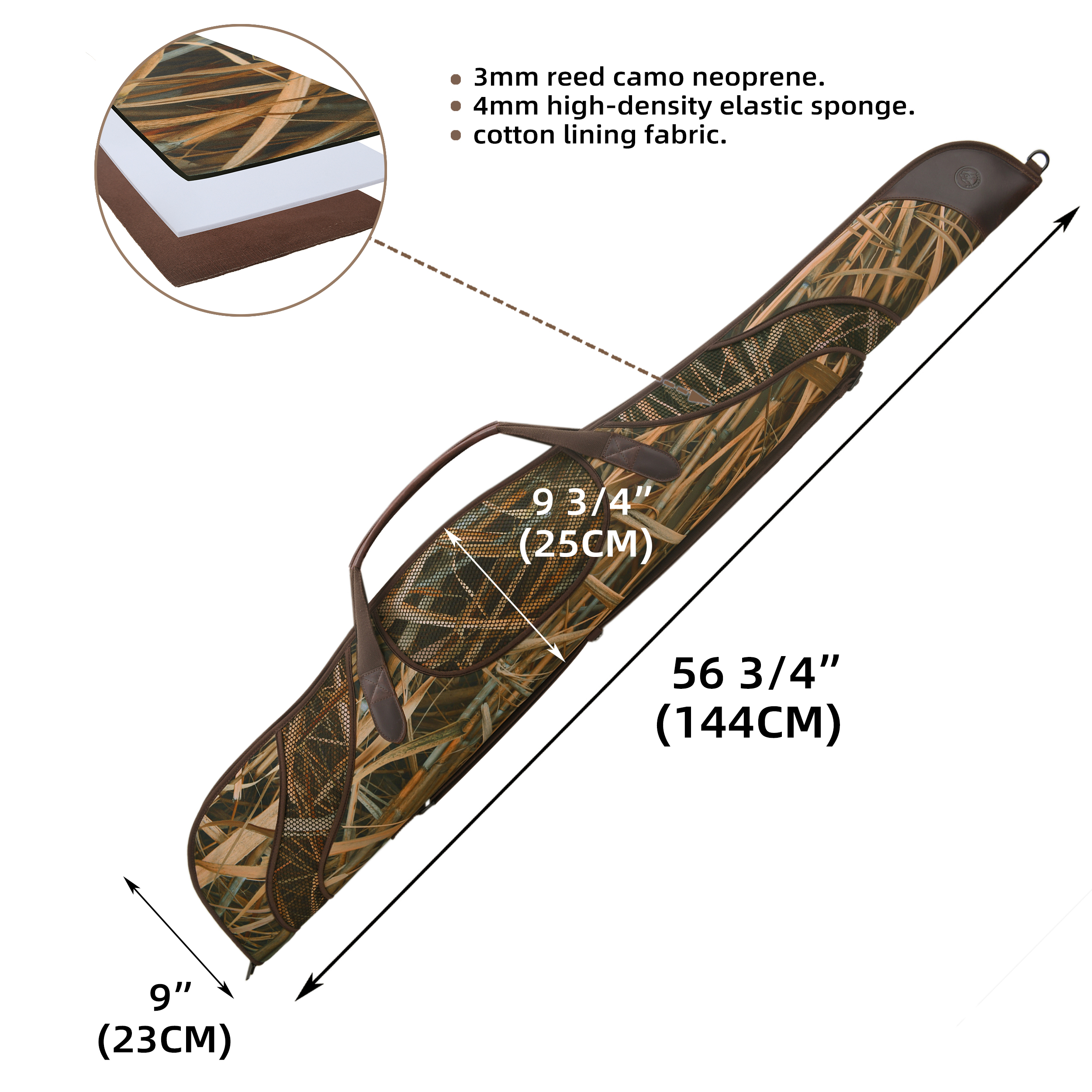 44" / 56" Soft Gun Case for Scoped Rifle & Shotgun, Camouflage Gun Storage Bag for Bolt-Action Rifles, Break-Action Shotguns
