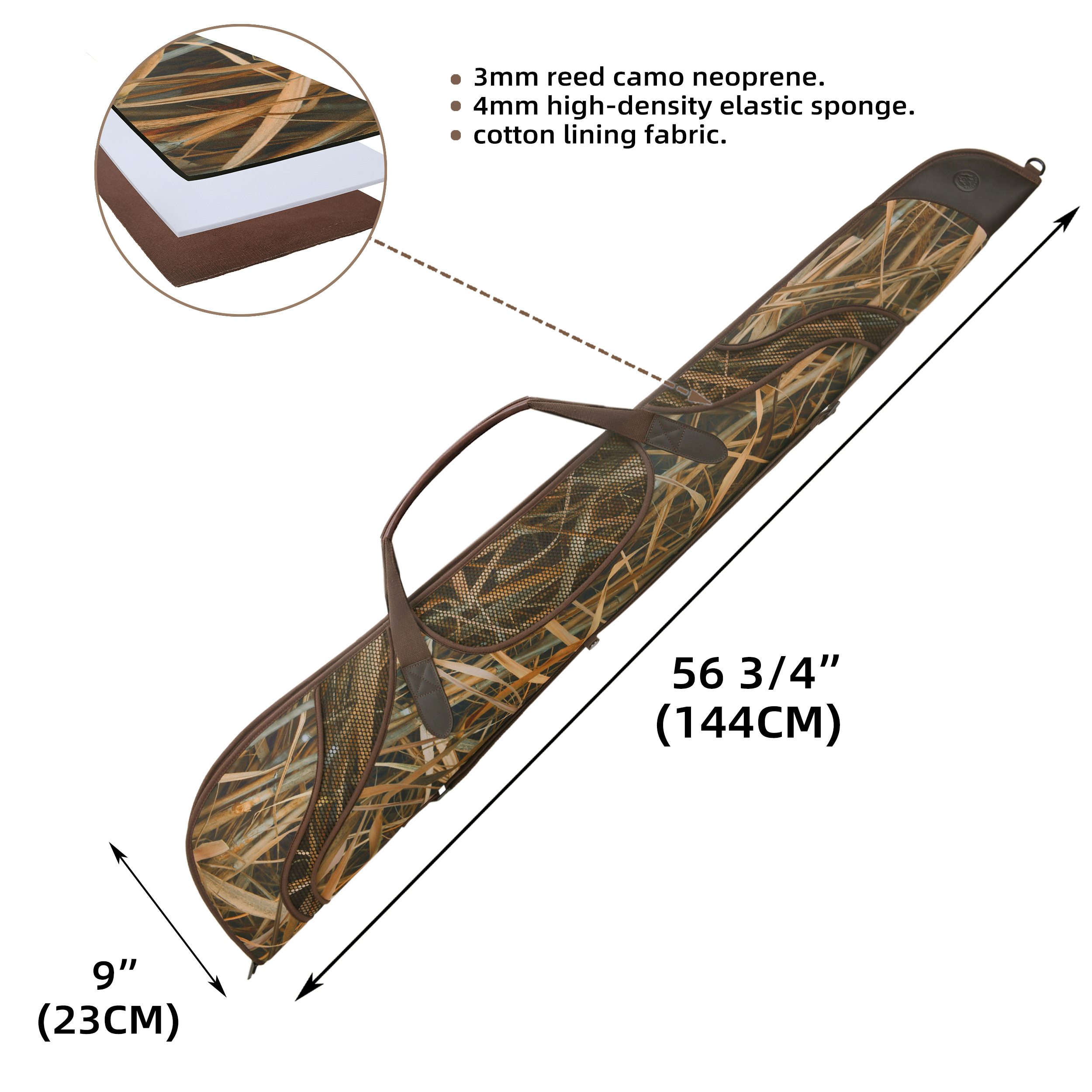 44" / 56" Soft Gun Case for Scoped Rifle & Shotgun, Camouflage Gun Storage Bag for Bolt-Action Rifles, Break-Action Shotguns