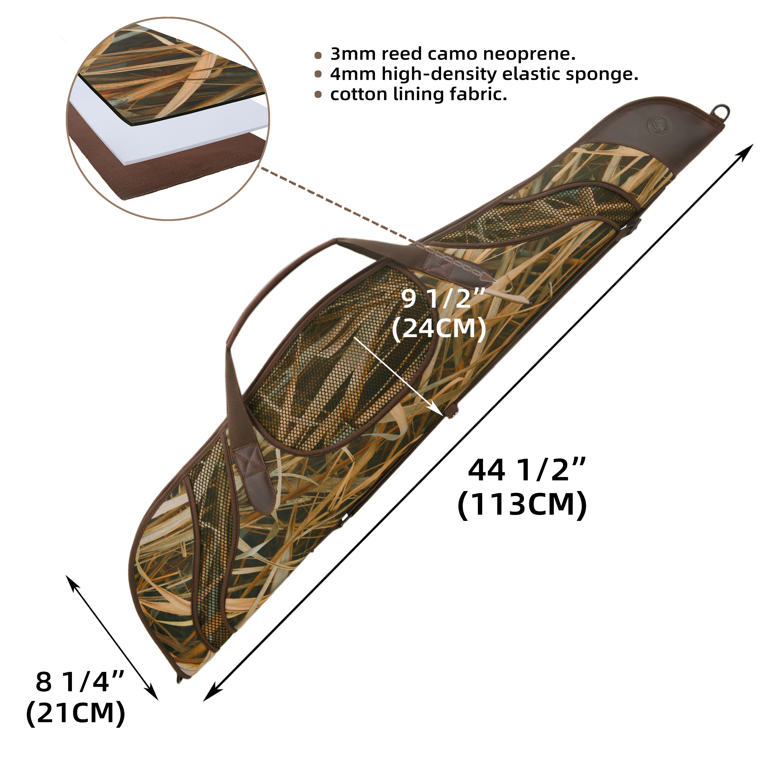 44" / 56" Soft Gun Case for Scoped Rifle & Shotgun, Camouflage Gun Storage Bag for Bolt-Action Rifles, Break-Action Shotguns