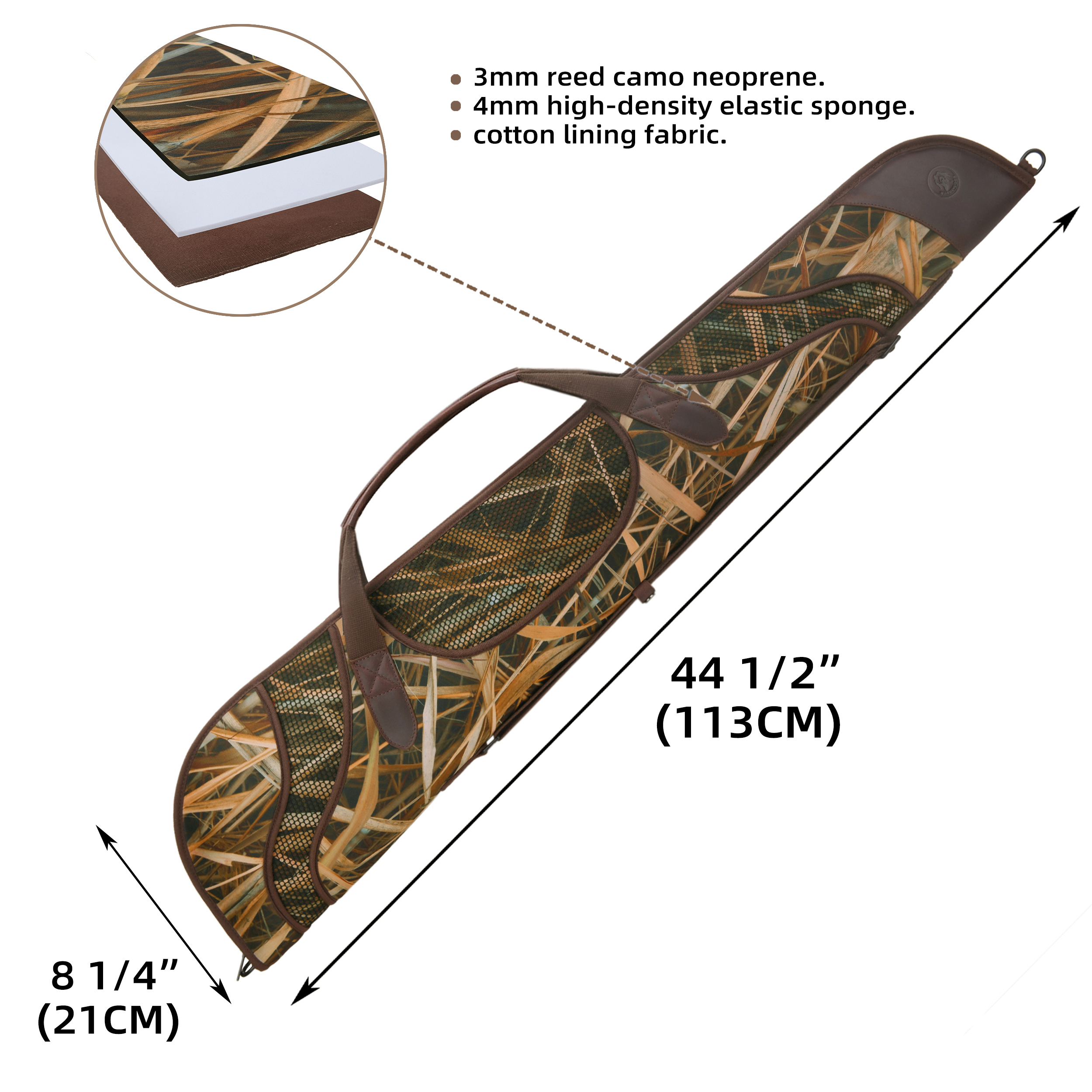 44" / 56" Soft Gun Case for Scoped Rifle & Shotgun, Camouflage Gun Storage Bag for Bolt-Action Rifles, Break-Action Shotguns