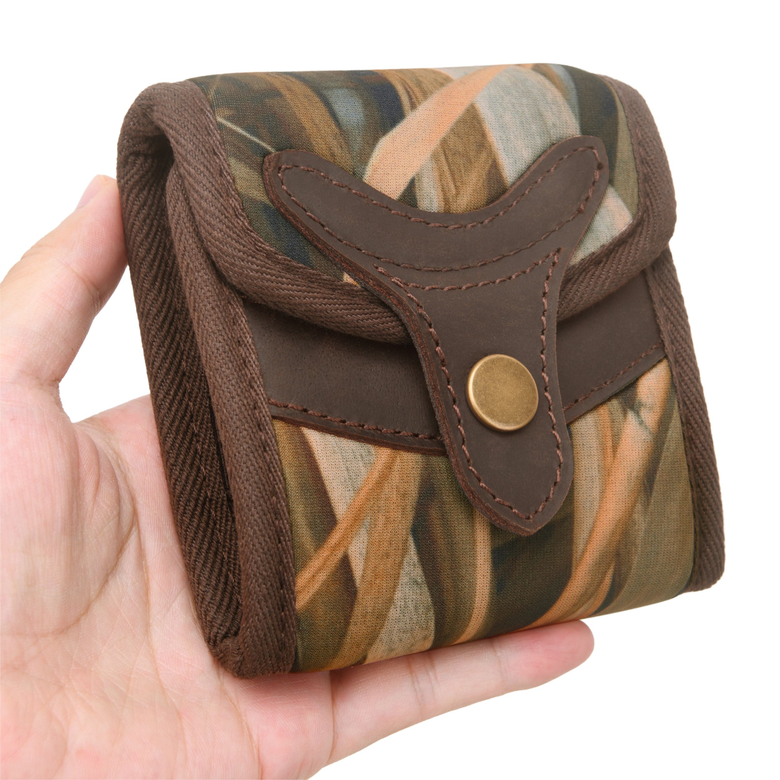 Camo Belt Loop Cartridge Holder, Camouflage Rifle Cartridge Bullet Holder Case Ammo Shell Pouch 12 Round
