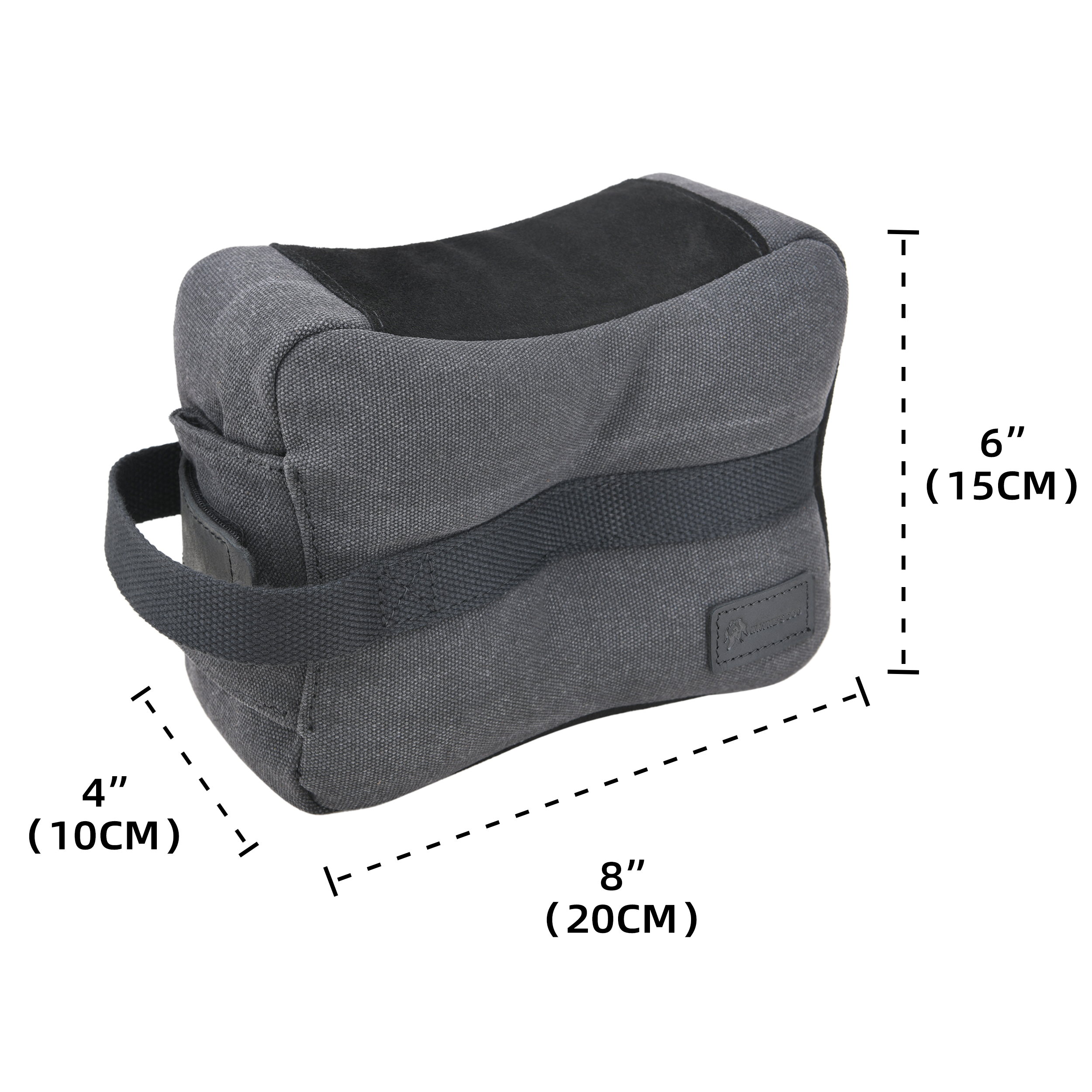 WAYNE'S DOG Canvas Shooting Sabdbag, Unfilled Gun Rest Bag Front Support Bench Bags for Range, Shooting