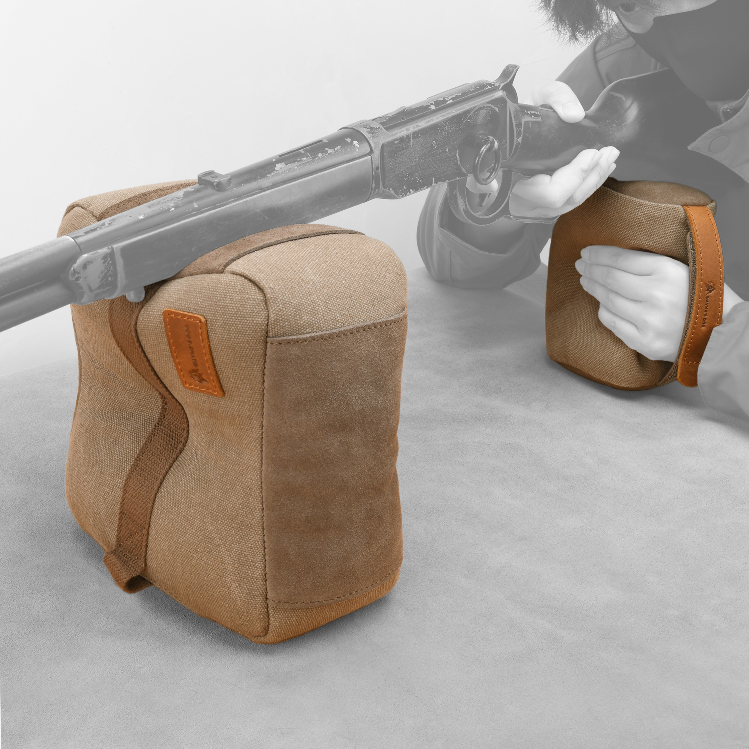 WAYNE'S DOG Canvas Shooting Rest Bags, Unfilled Rest Front & Rear Support Sandbag Stand Holders