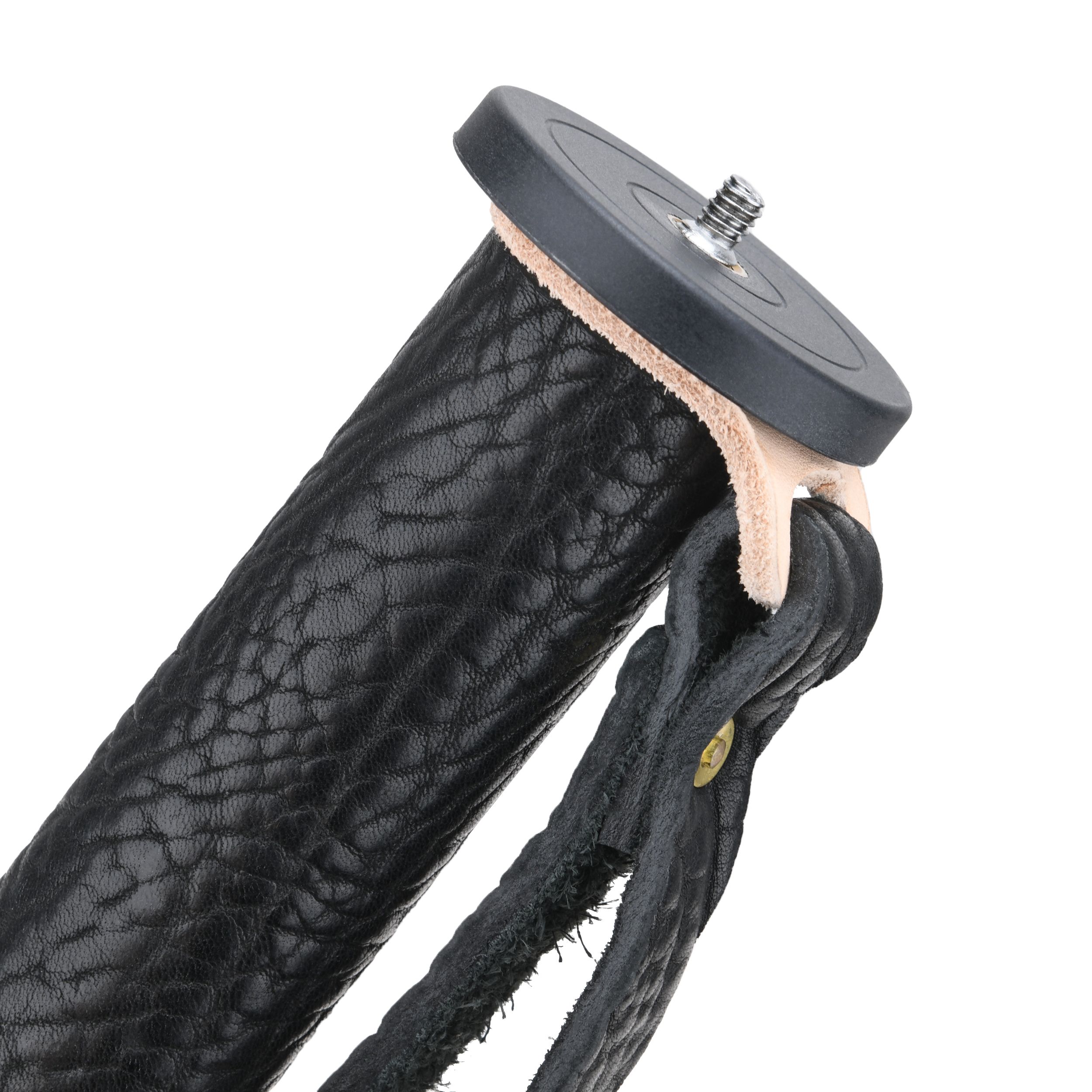 WAYNE'S DOG Shooting Stick Monopod Gun Rifle Shooting Rest with V Yoke, Whole Sheet Leather Wrap