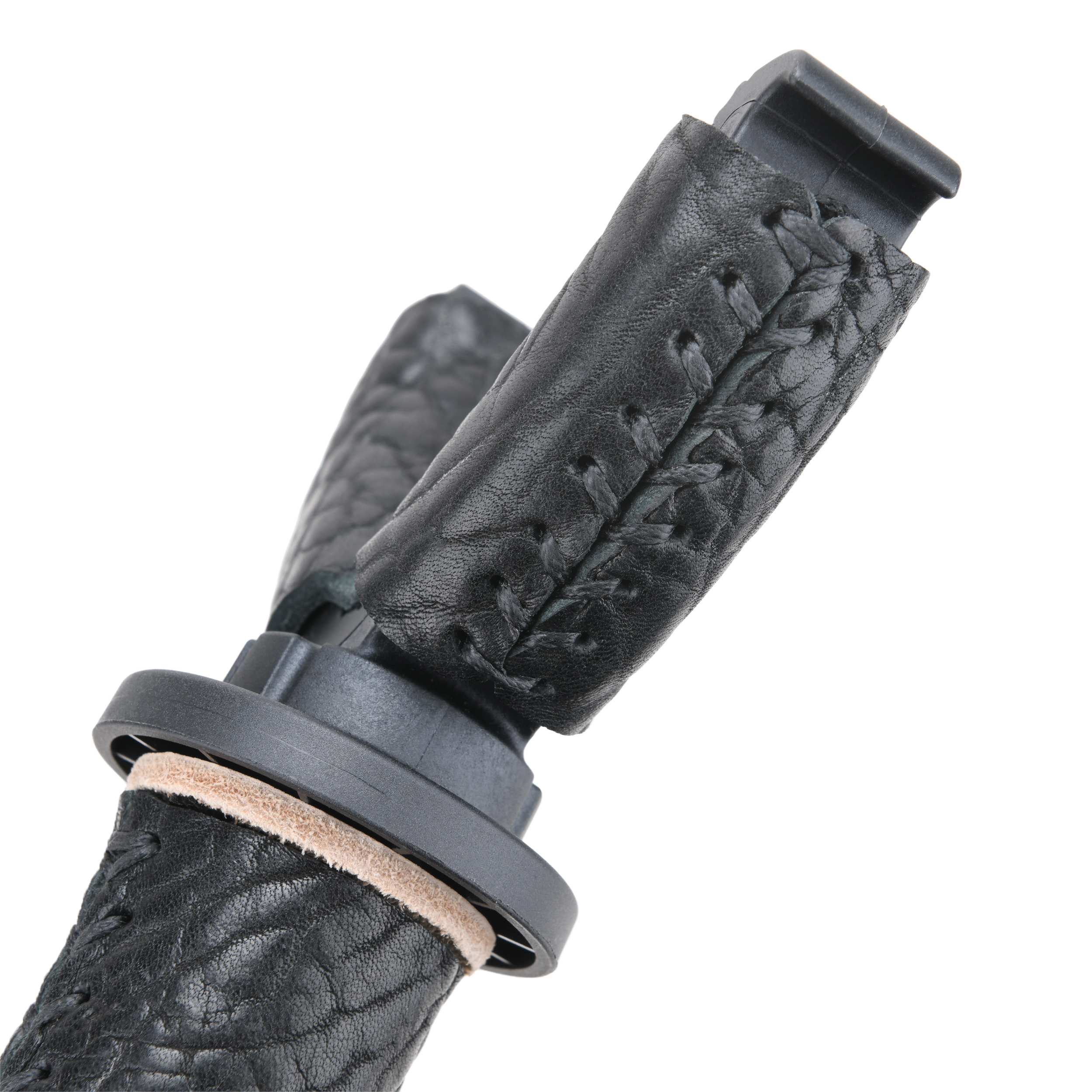 WAYNE'S DOG Shooting Stick Monopod Gun Rifle Shooting Rest with V Yoke, Whole Sheet Leather Wrap