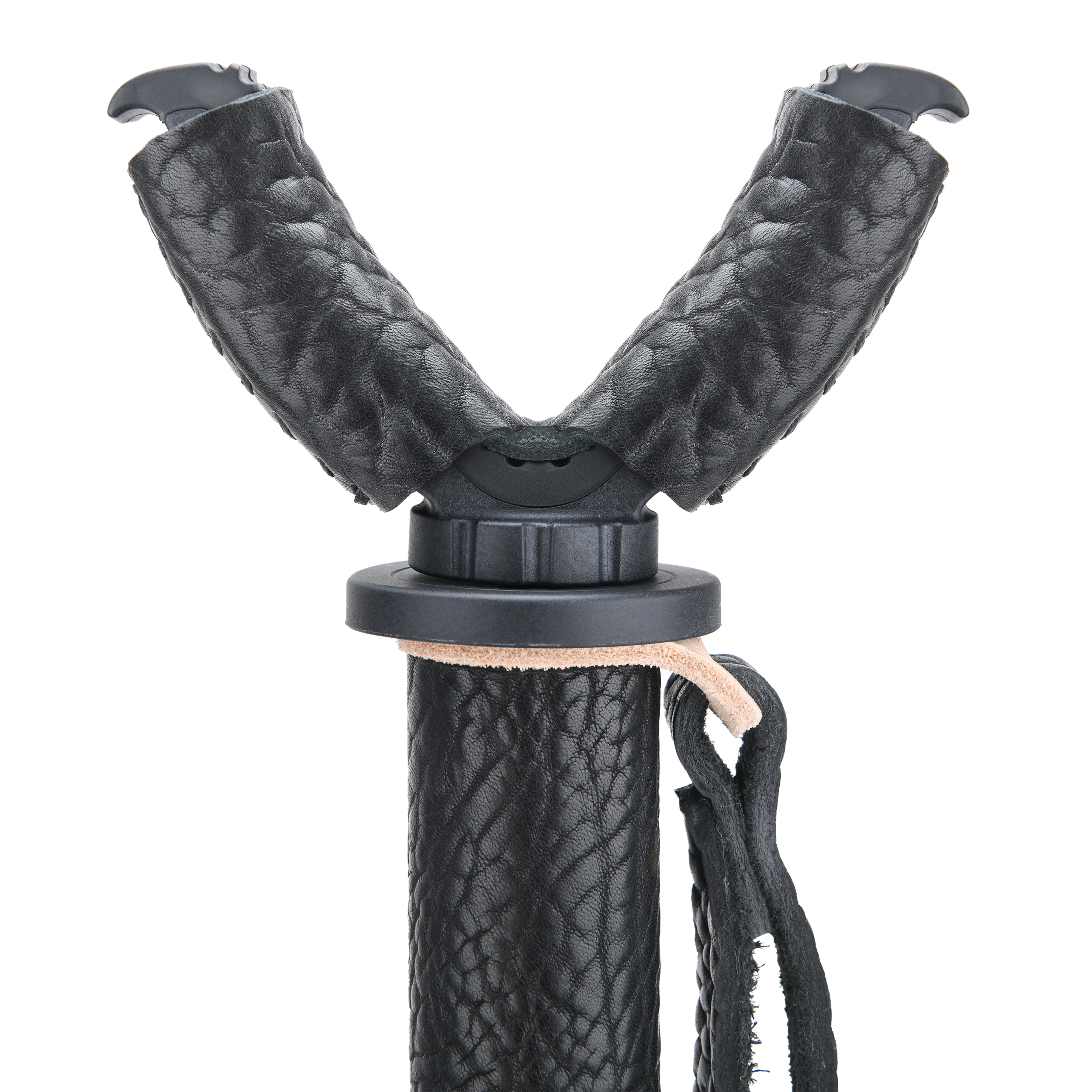 WAYNE'S DOG Shooting Stick Monopod Gun Rifle Shooting Rest with V Yoke, Whole Sheet Leather Wrap