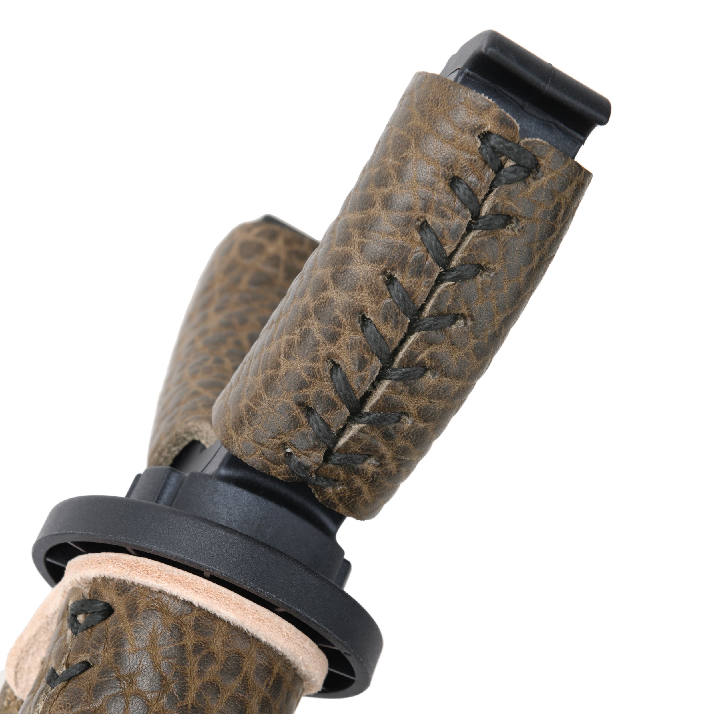 WAYNE'S DOG Shooting Stick Monopod Gun Rifle Shooting Rest with V Yoke, Whole Sheet Leather Wrap