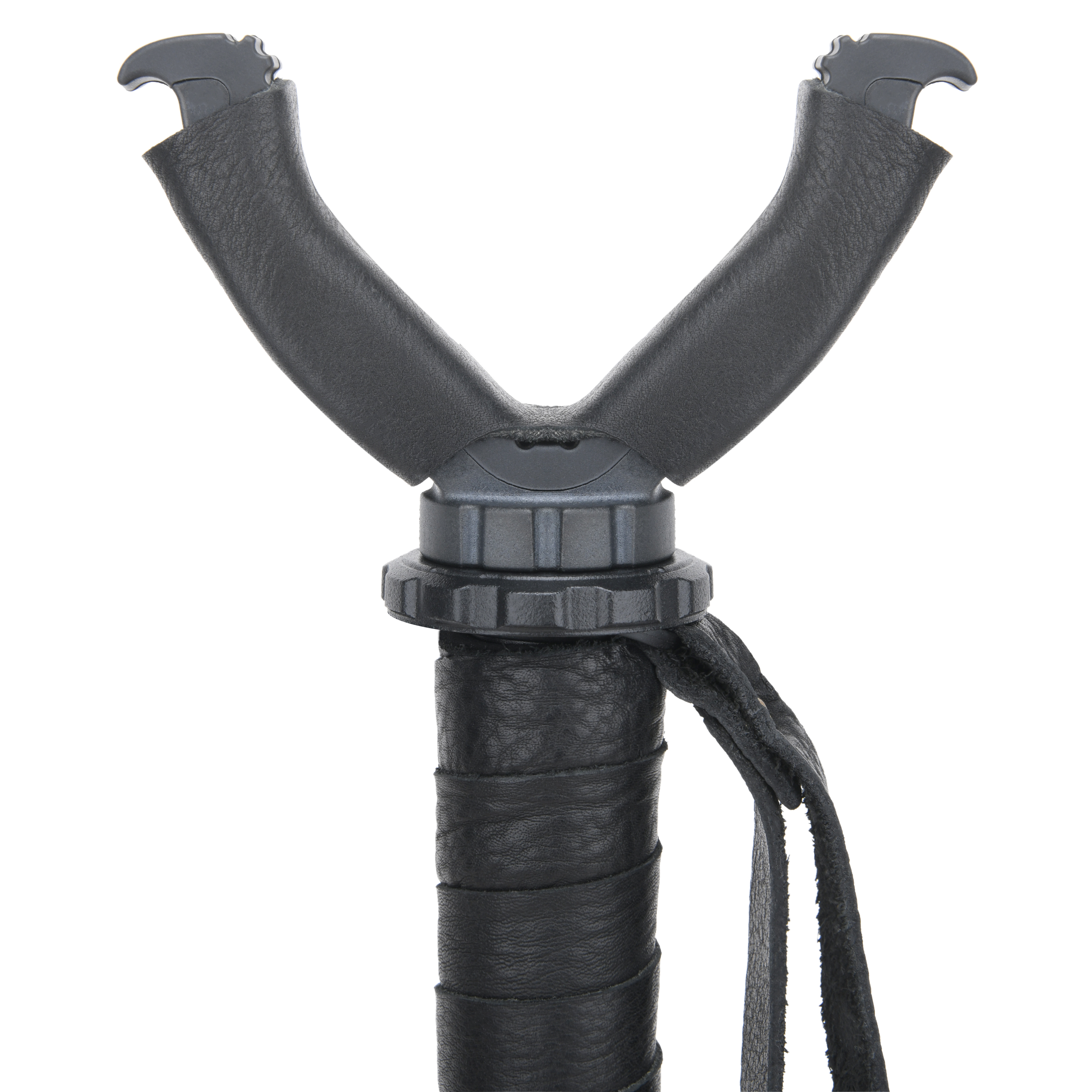 WAYNE'S DOG Shooting Stick Monopod Gun Rifle Shooting Rest with V Yoke, Whole Sheet Leather Wrap