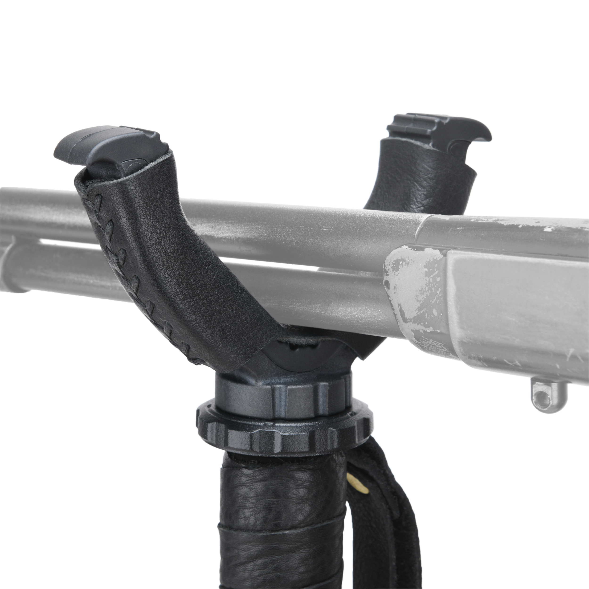 WAYNE'S DOG Shooting Stick Monopod Gun Rifle Shooting Rest with V Yoke, Whole Sheet Leather Wrap