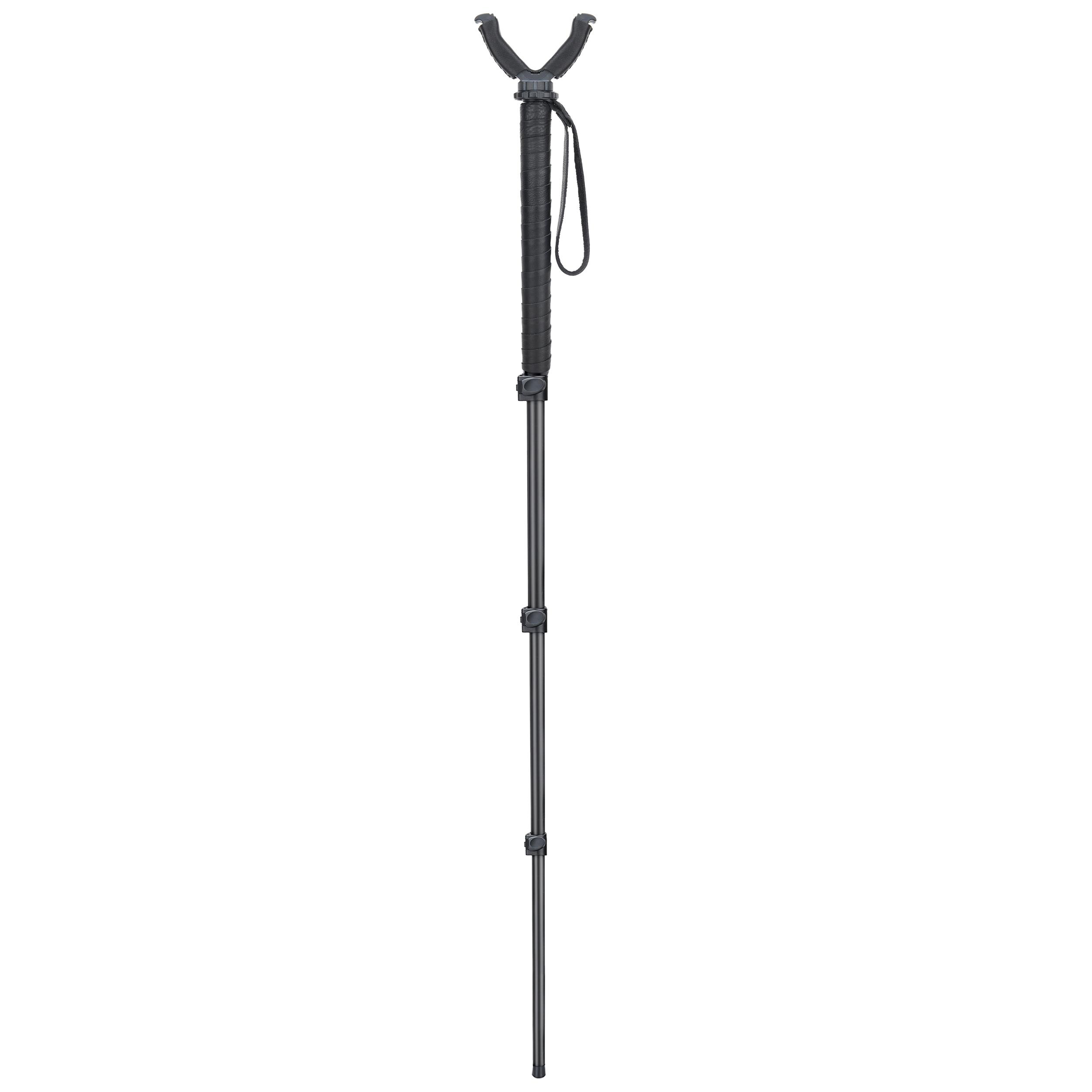 WAYNE'S DOG Shooting Stick Monopod Gun Rifle Shooting Rest with V Yoke, Whole Sheet Leather Wrap
