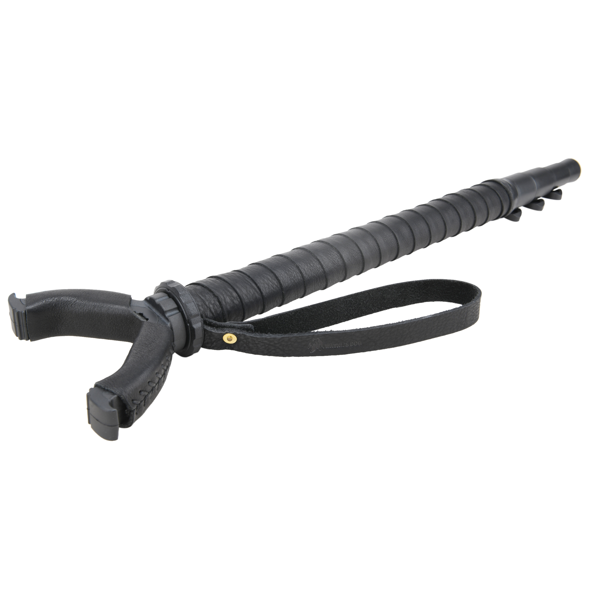WAYNE'S DOG Shooting Stick Monopod Gun Rifle Shooting Rest with V Yoke, Whole Sheet Leather Wrap