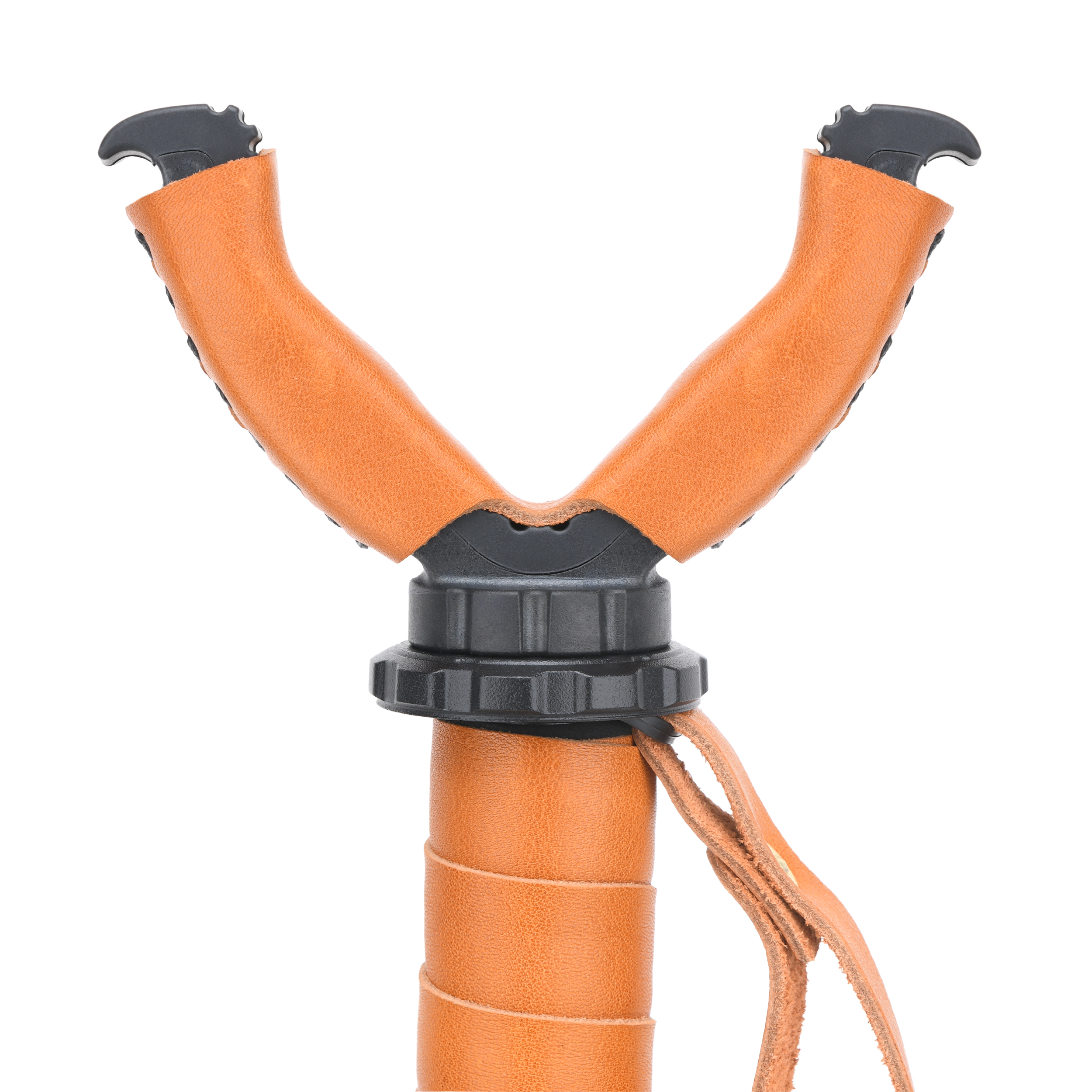 WAYNE'S DOG Shooting Stick Monopod Gun Rifle Shooting Rest with V Yoke, Whole Sheet Leather Wrap