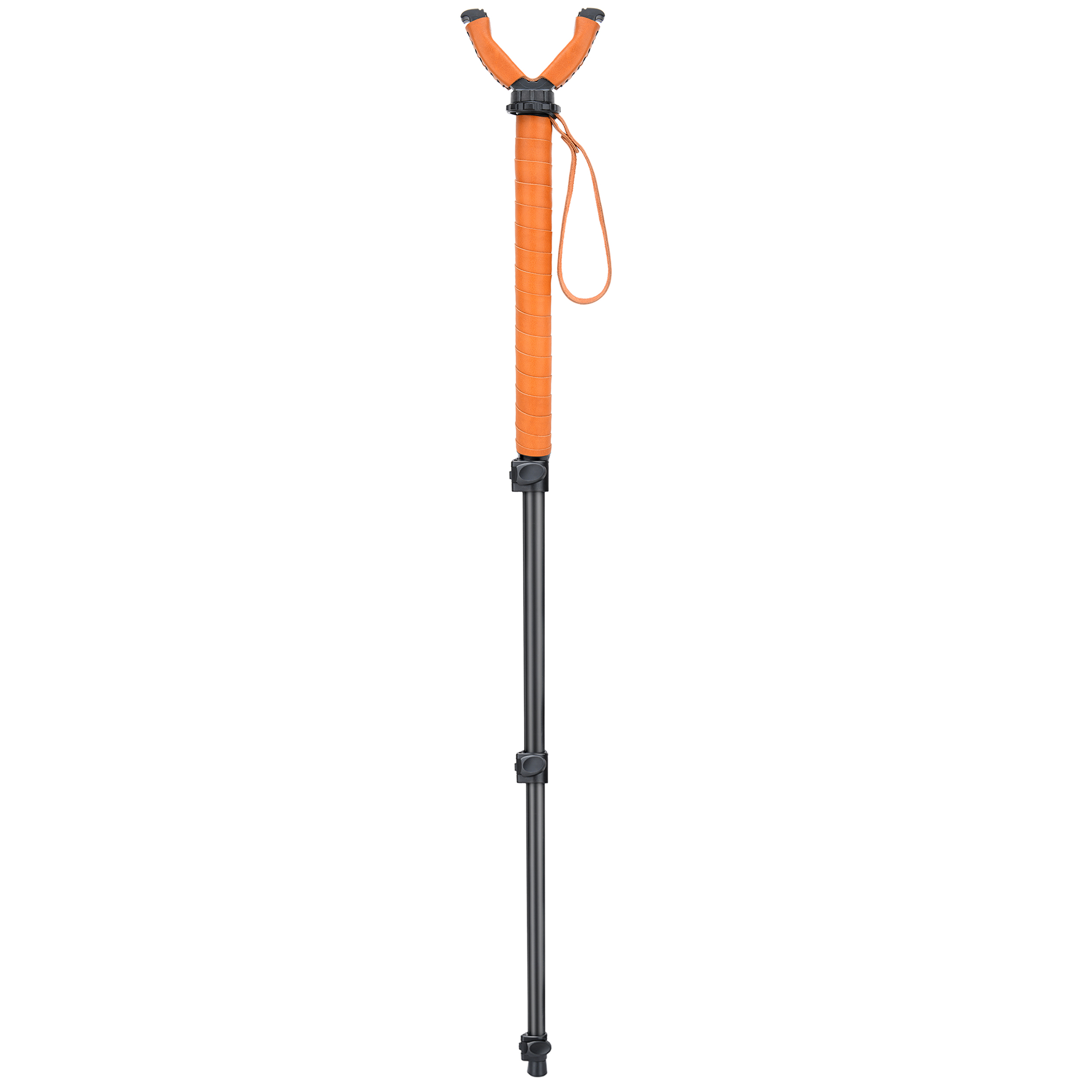 WAYNE'S DOG Shooting Stick Monopod Gun Rifle Shooting Rest with V Yoke, Whole Sheet Leather Wrap