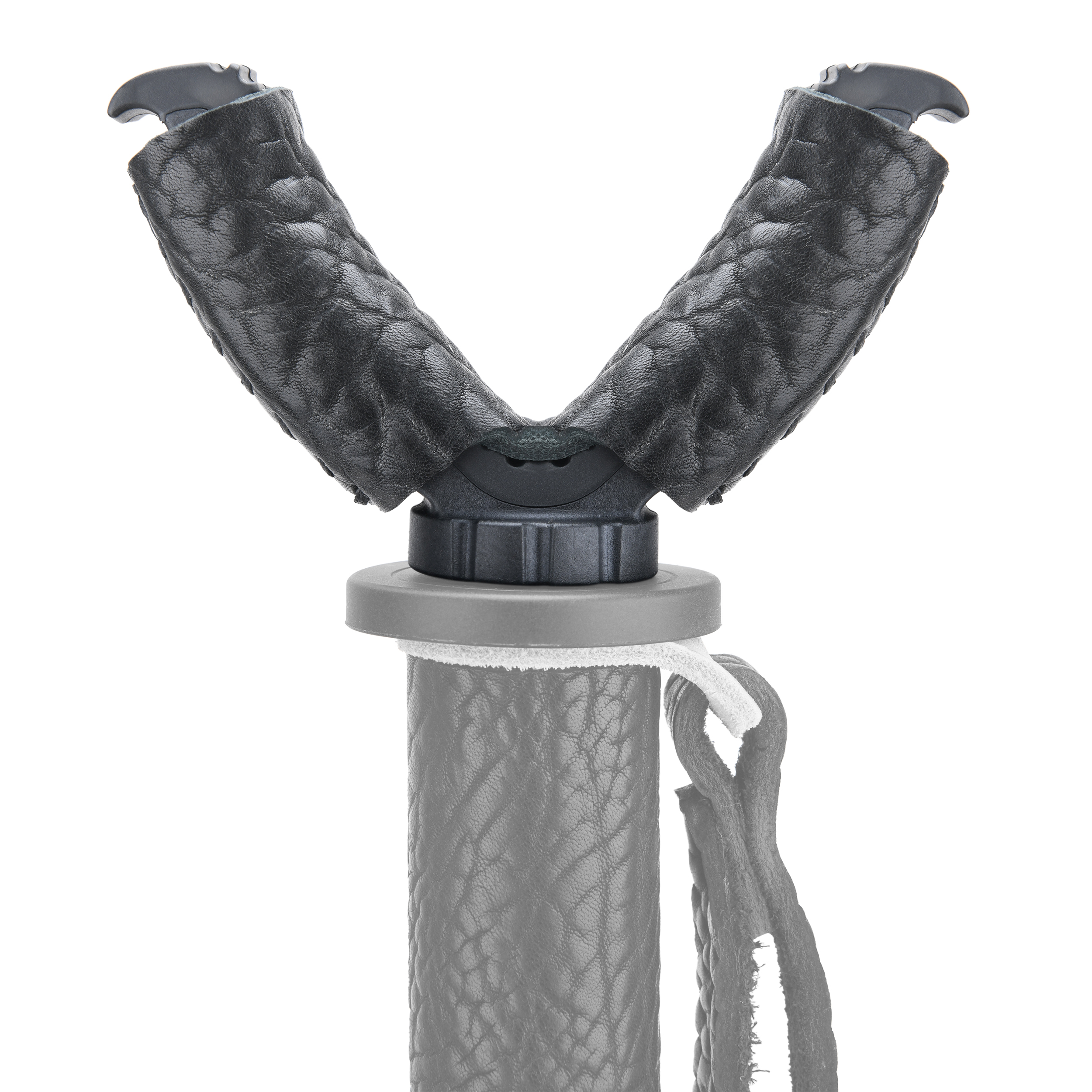 WAYNE'S DOG Shooting Stick Monopod Gun Rifle Shooting Rest with V Yoke, Whole Sheet Leather Wrap