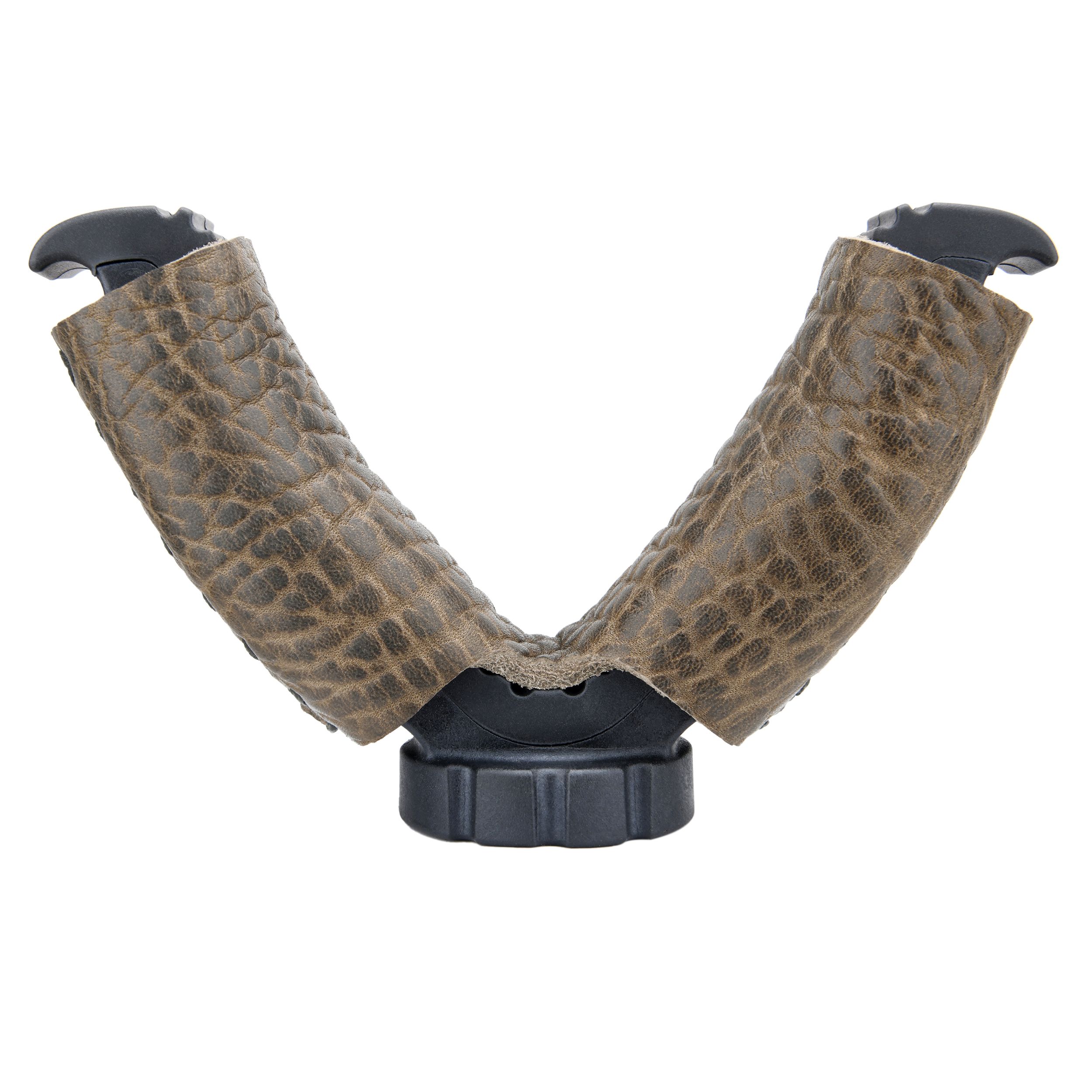 WAYNE'S DOG Shooting Stick Monopod Gun Rifle Shooting Rest with V Yoke, Whole Sheet Leather Wrap