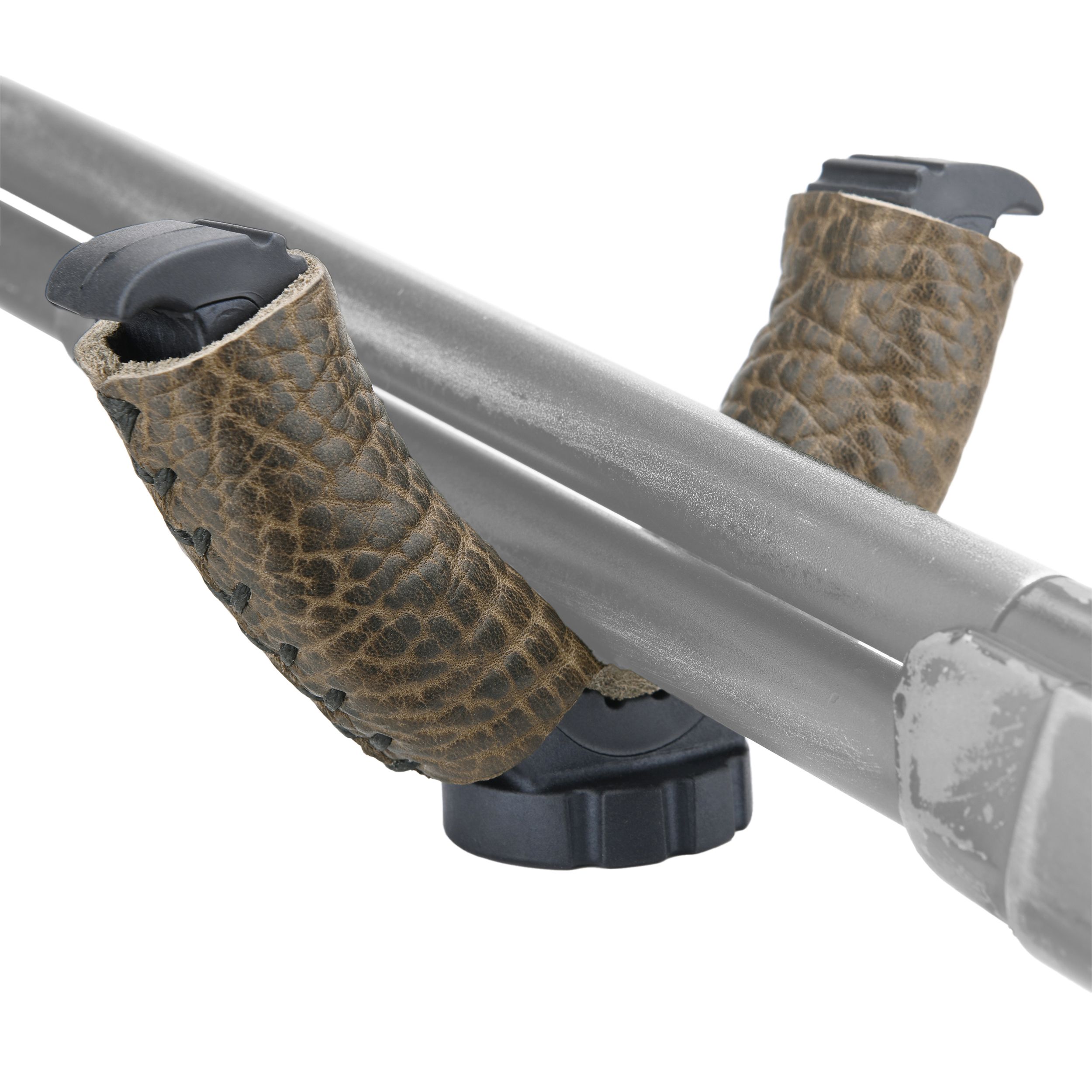 WAYNE'S DOG Shooting Stick Monopod Gun Rifle Shooting Rest with V Yoke, Whole Sheet Leather Wrap