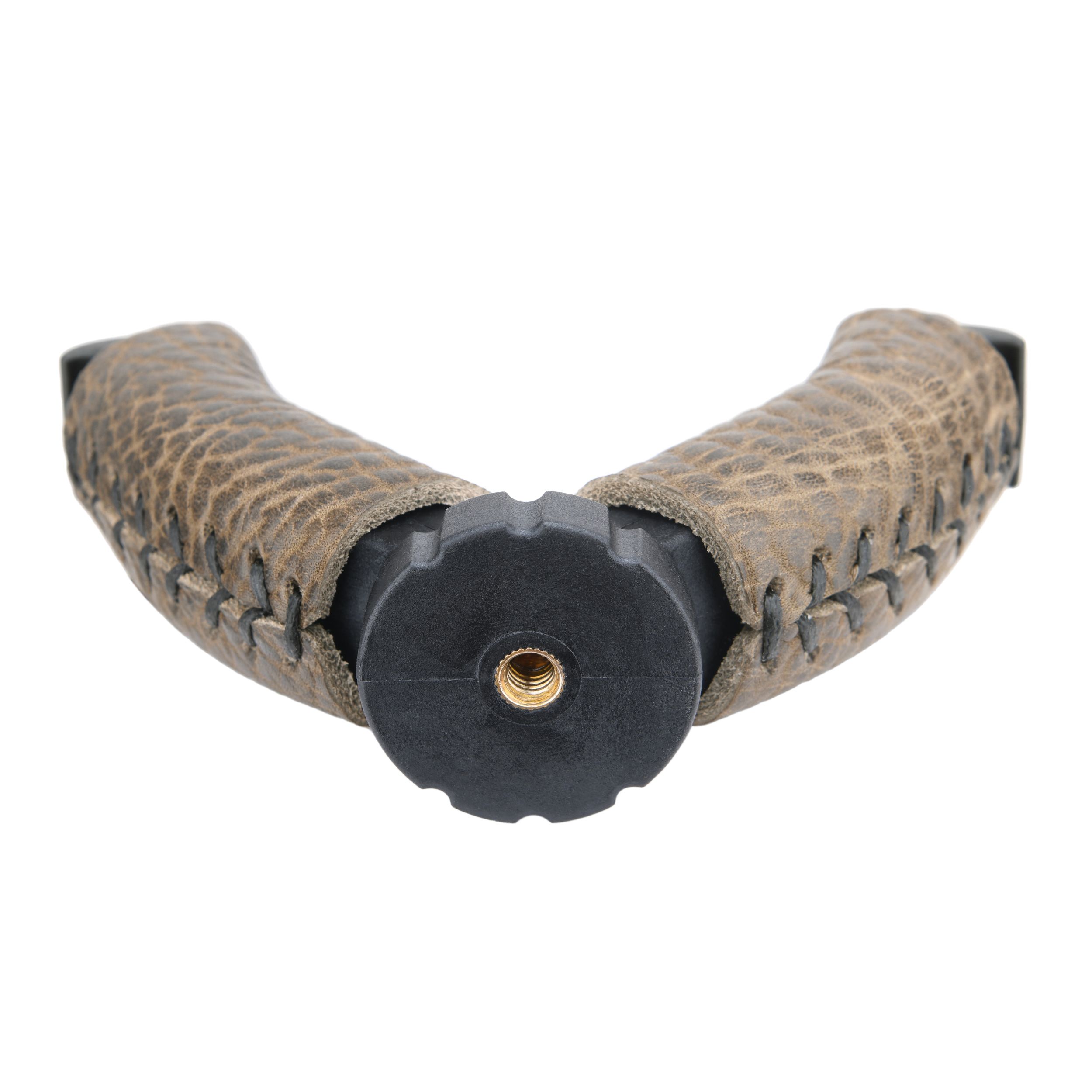 WAYNE'S DOG Shooting Stick Monopod Gun Rifle Shooting Rest with V Yoke, Whole Sheet Leather Wrap