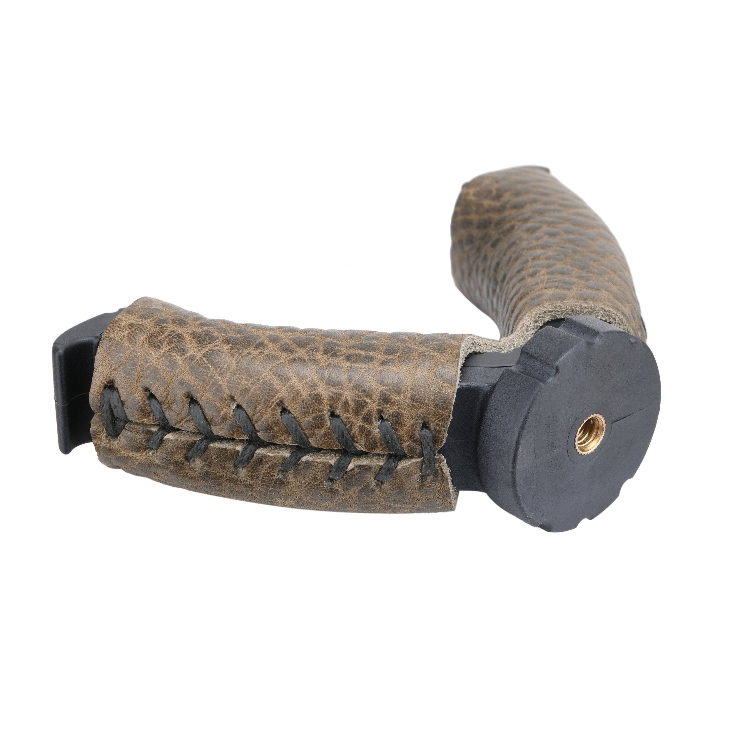 WAYNE'S DOG Shooting Stick Monopod Gun Rifle Shooting Rest with V Yoke, Whole Sheet Leather Wrap