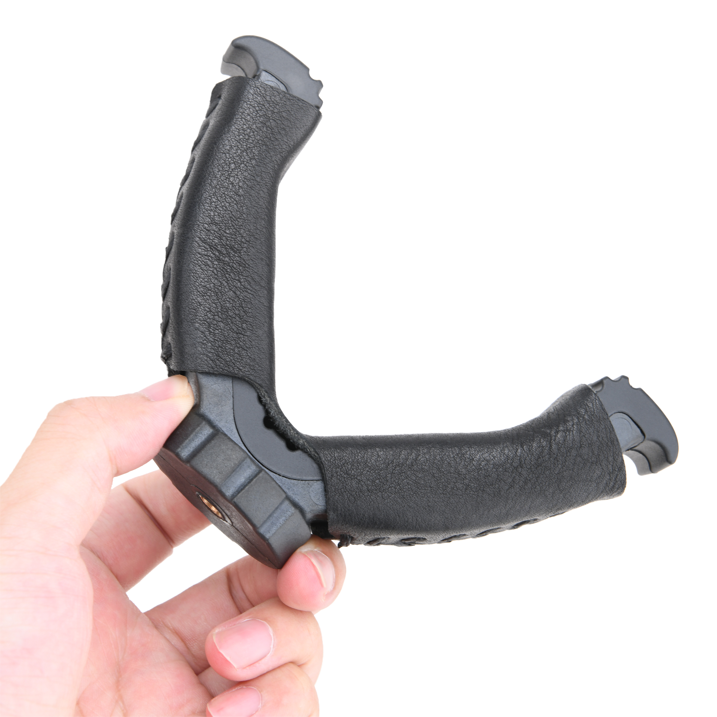 WAYNE'S DOG Shooting Stick Monopod Gun Rifle Shooting Rest with V Yoke, Whole Sheet Leather Wrap