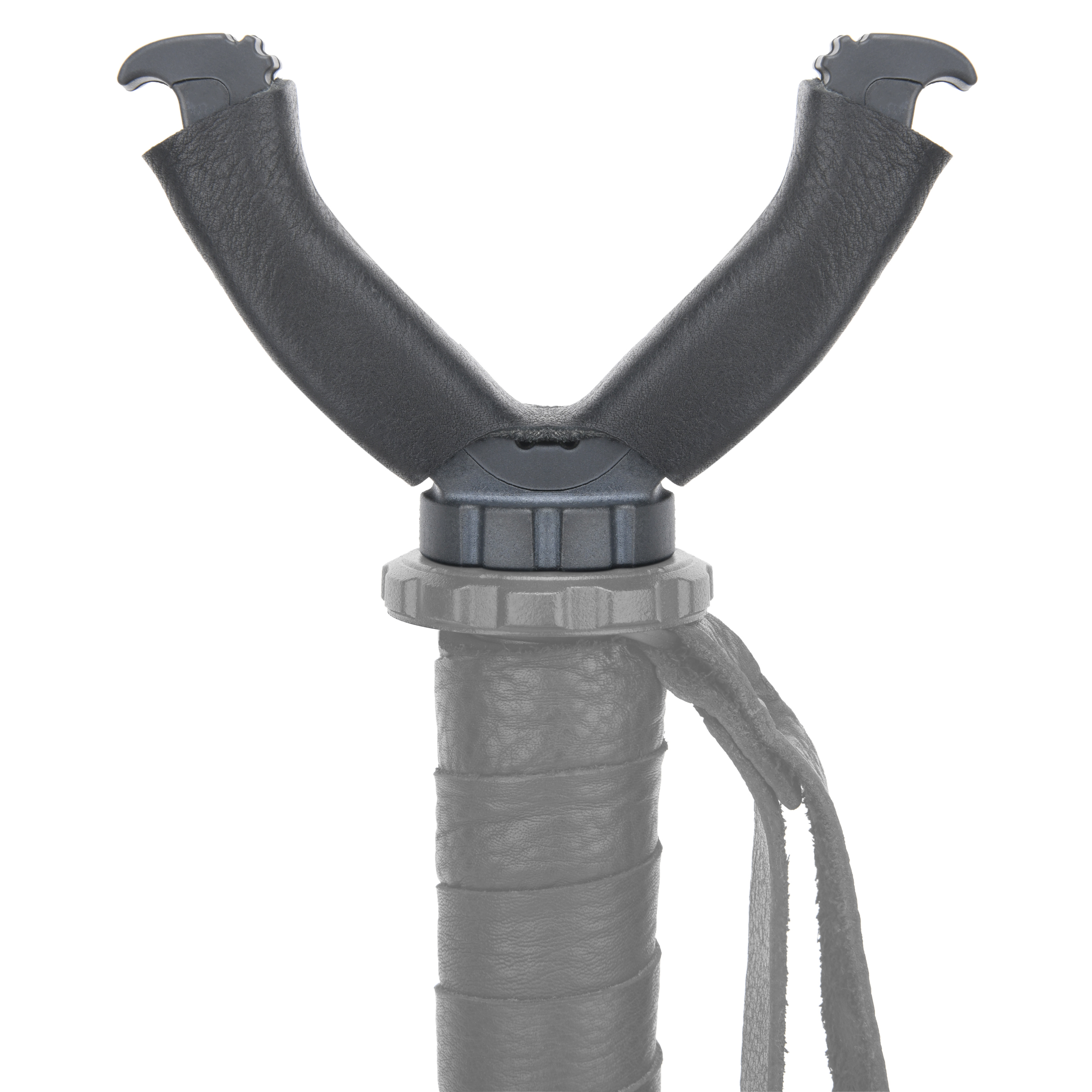 WAYNE'S DOG Shooting Stick Monopod Gun Rifle Shooting Rest with V Yoke, Whole Sheet Leather Wrap