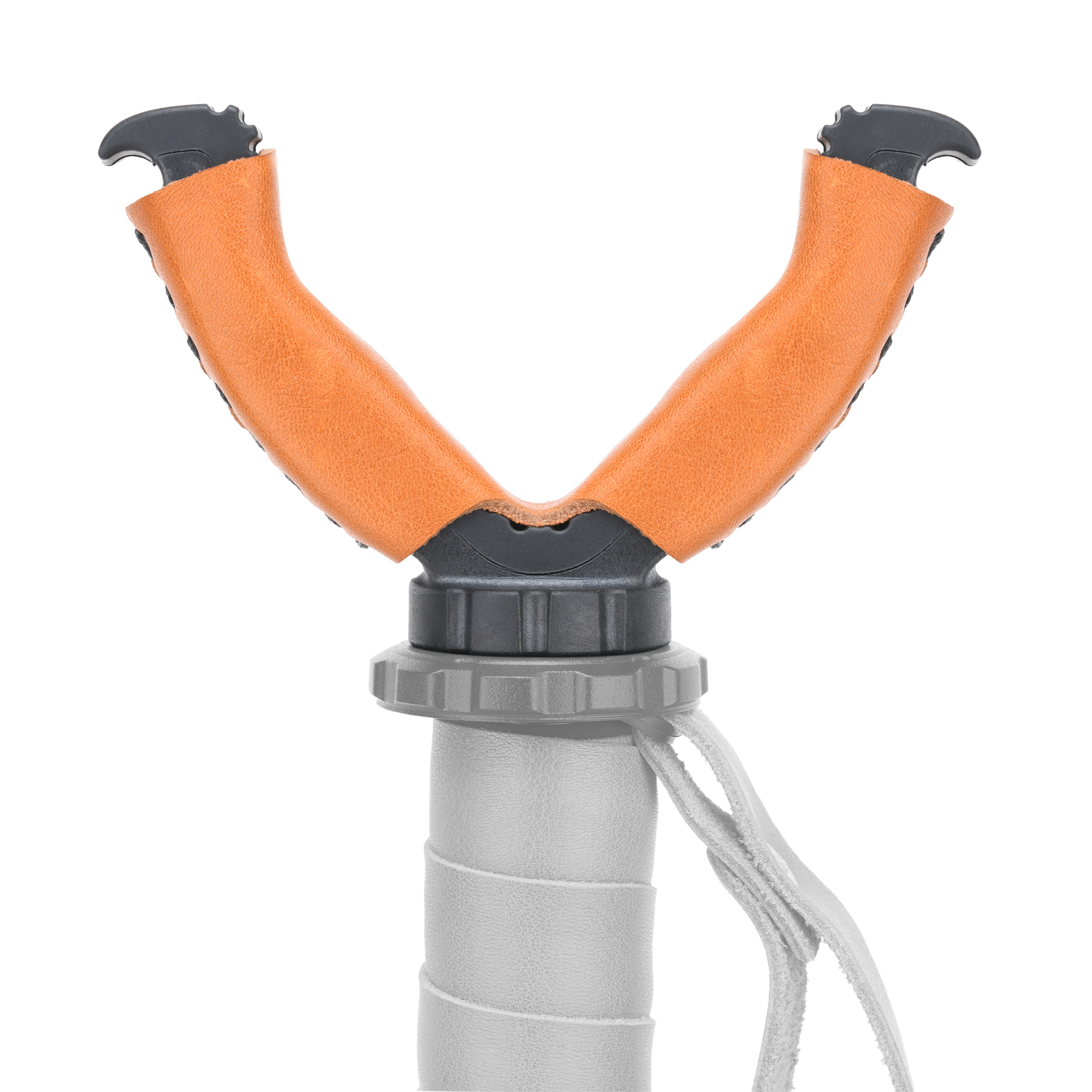 WAYNE'S DOG Shooting Stick Monopod Gun Rifle Shooting Rest with V Yoke, Whole Sheet Leather Wrap