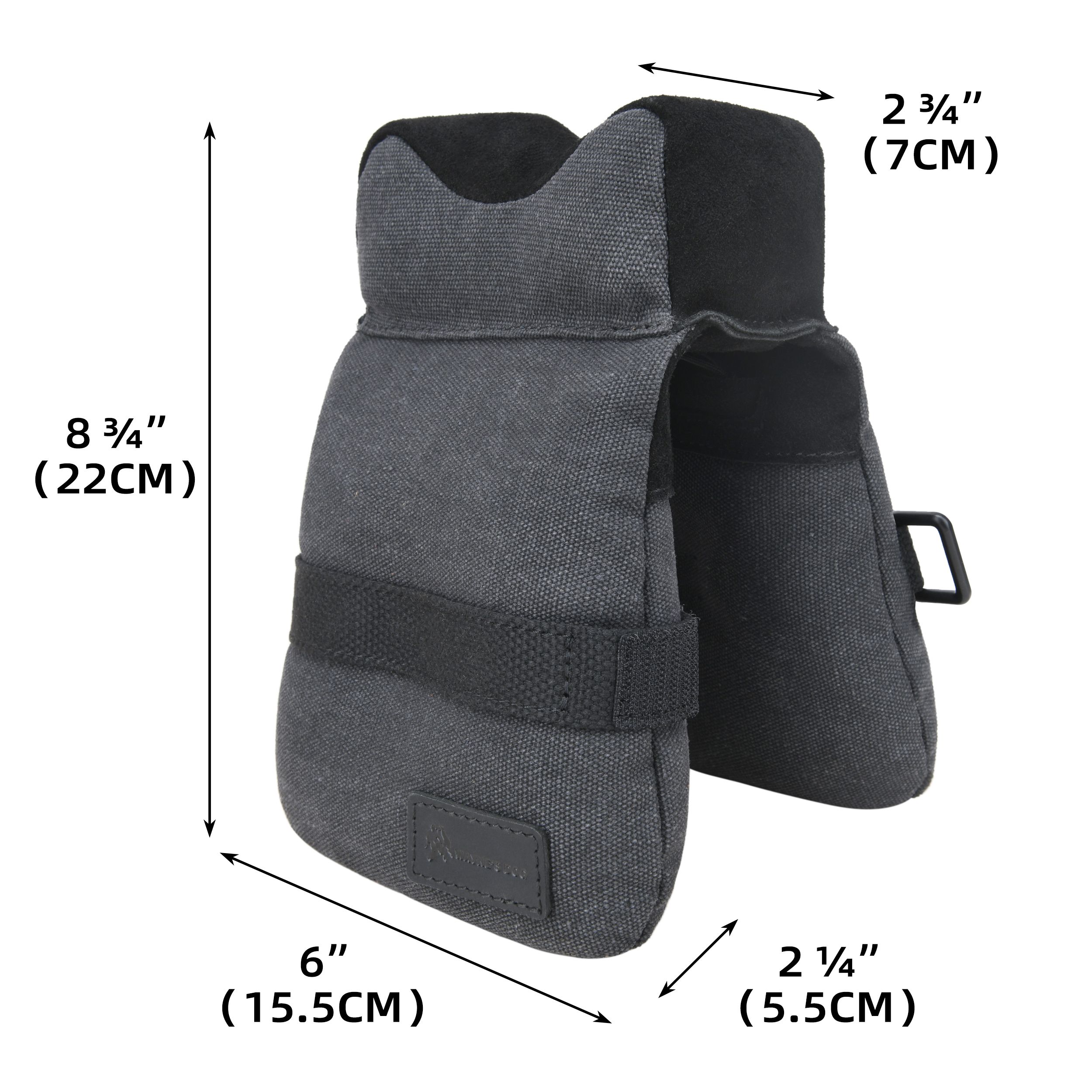 WAYNE'S DOG Shooting Bag Unfilled, Prone Shooting Rest Bag, Front Squeeze Bag for Hunting Shooting