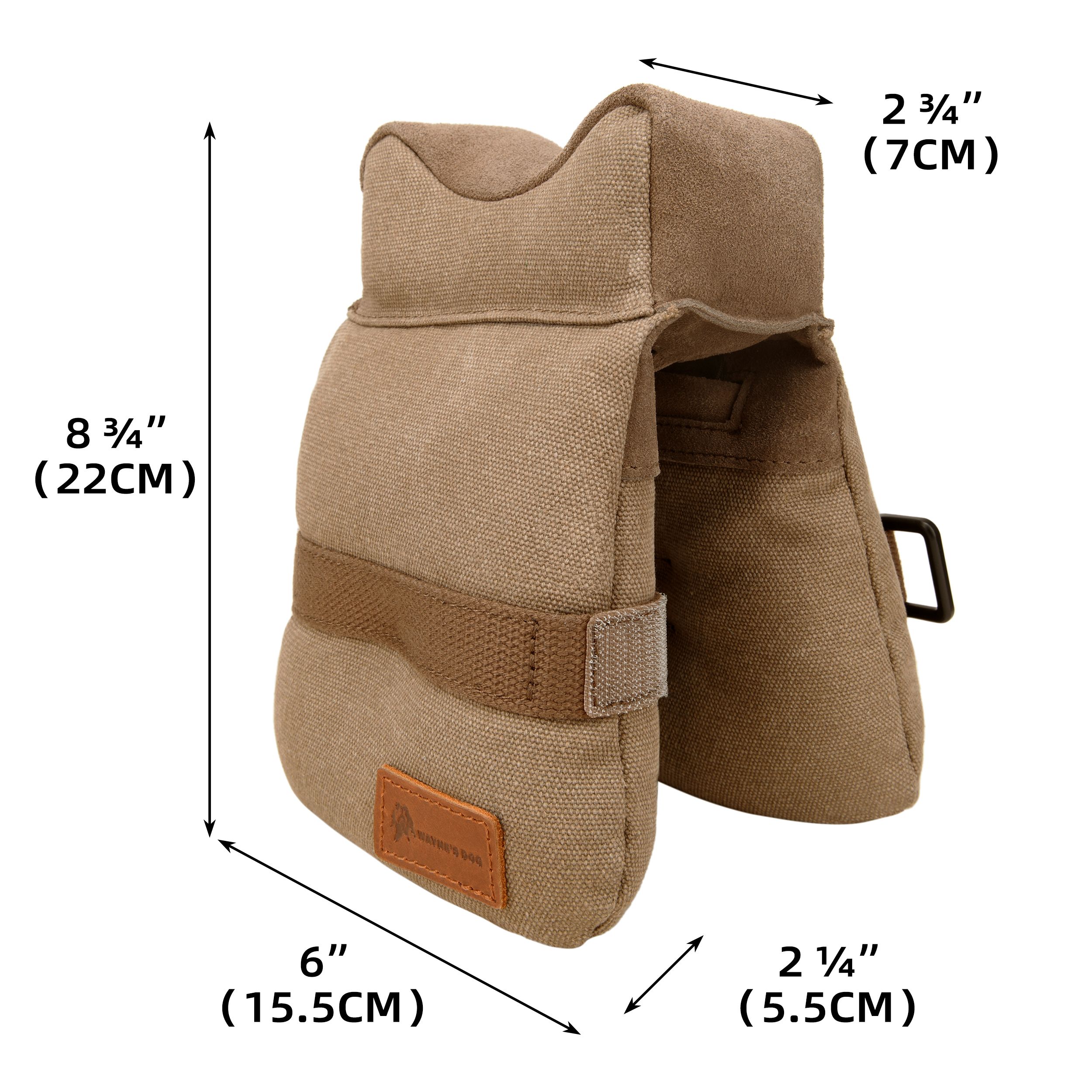 WAYNE'S DOG Shooting Bag Unfilled, Prone Shooting Rest Bag, Front Squeeze Bag for Hunting Shooting