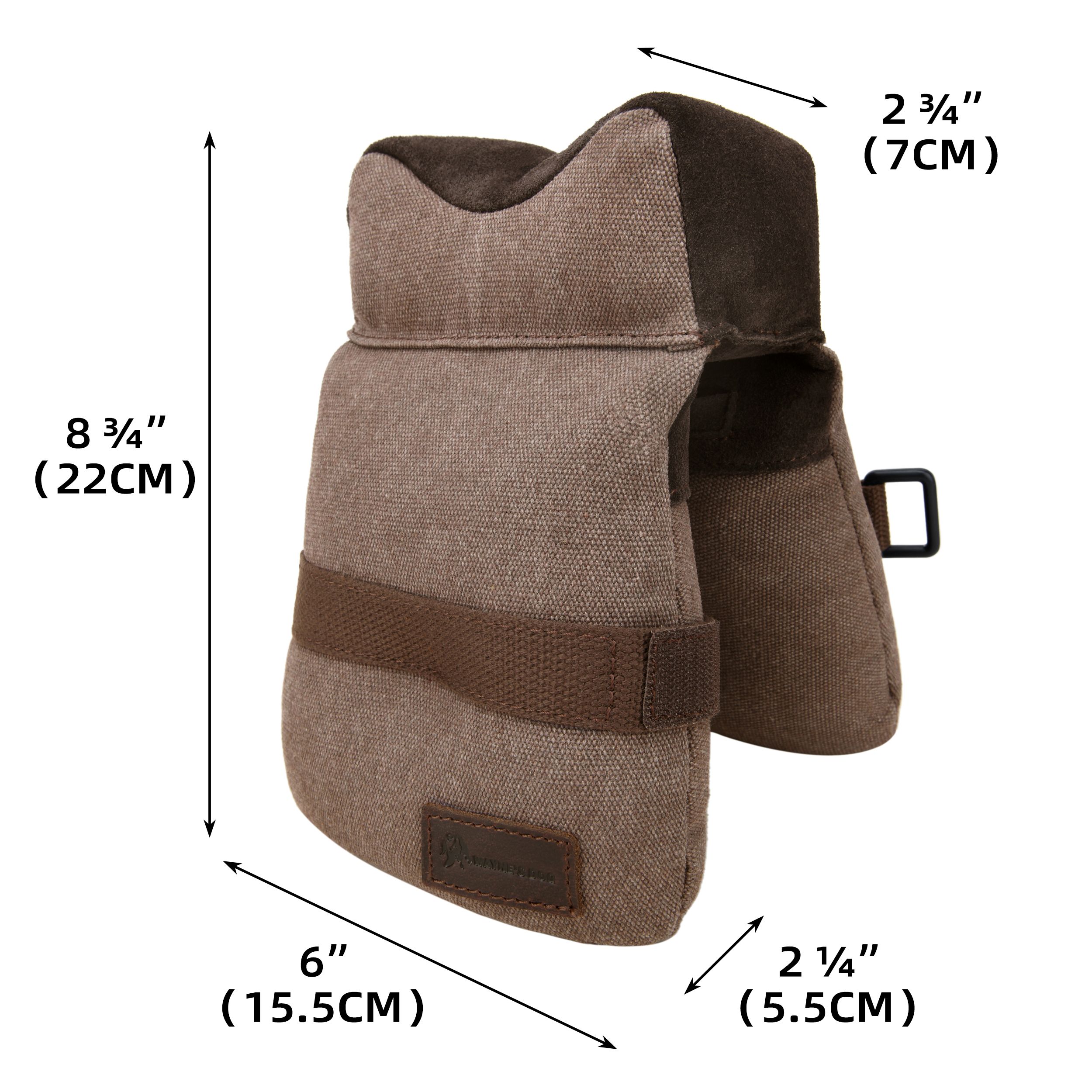 WAYNE'S DOG Shooting Bag Unfilled, Prone Shooting Rest Bag, Front Squeeze Bag for Hunting Shooting