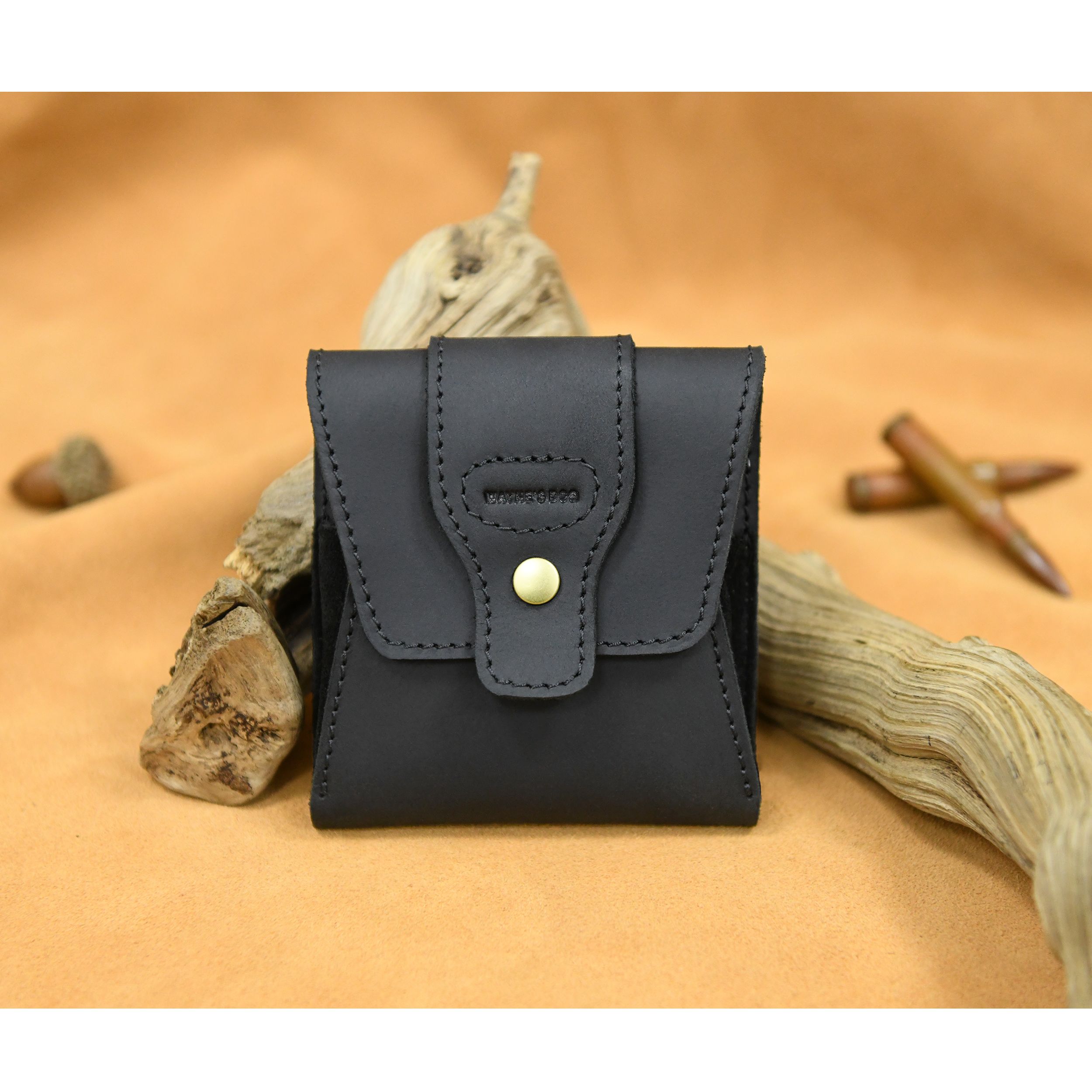 WAYNE'S DOG Leather Rifle Ammo Wallet Shell Cartridge Pouch Holder Ammo Carrier .308 .30-06