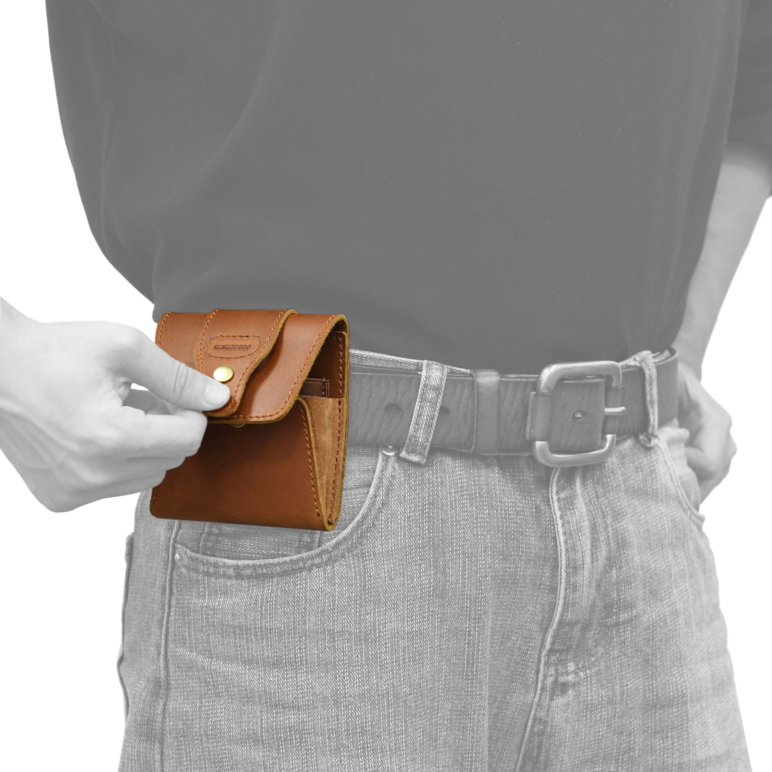 WAYNE'S DOG Leather Rifle Ammo Wallet Shell Cartridge Pouch Holder Ammo Carrier .308 .30-06