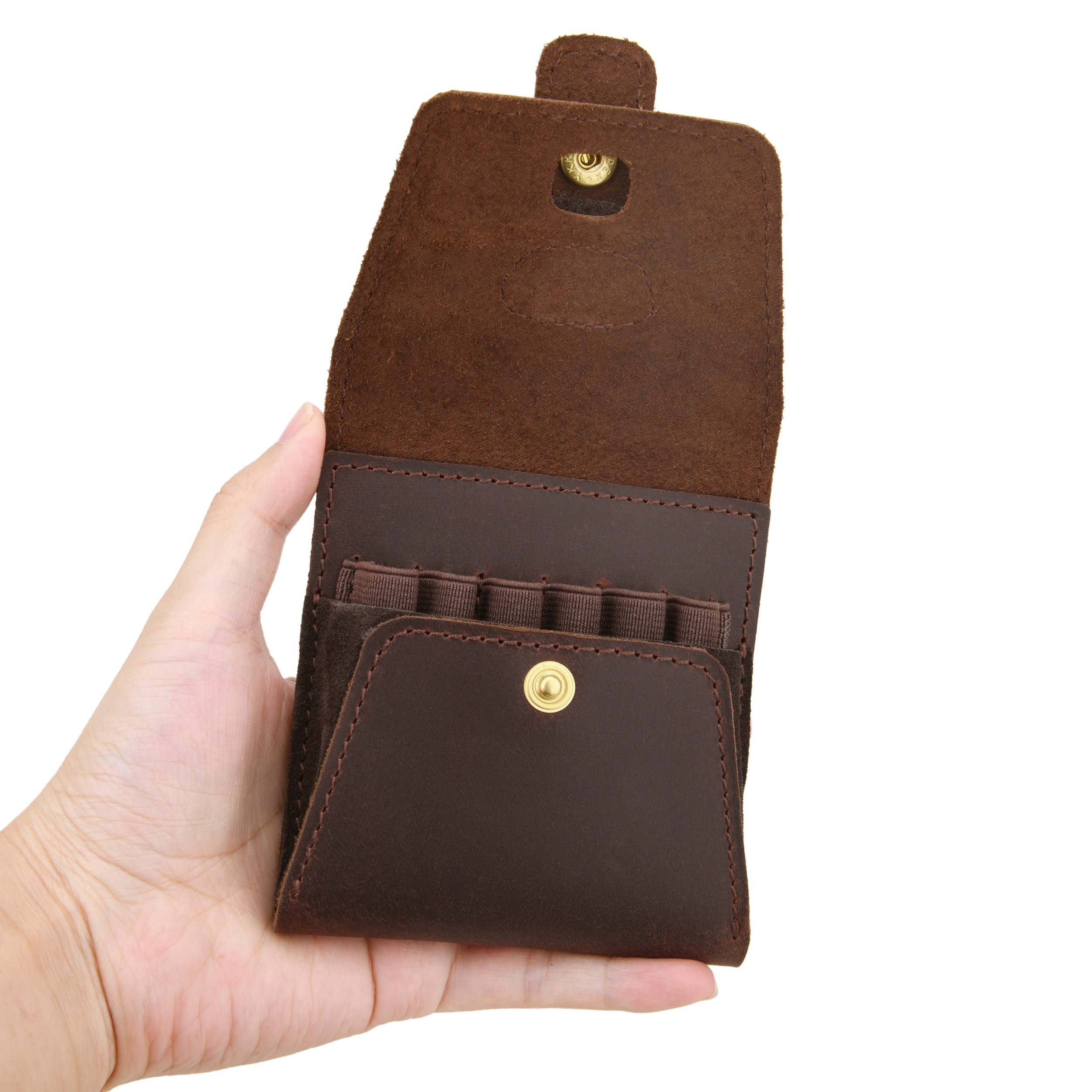 WAYNE'S DOG Leather Rifle Ammo Wallet Shell Cartridge Pouch Holder Ammo Carrier .308 .30-06