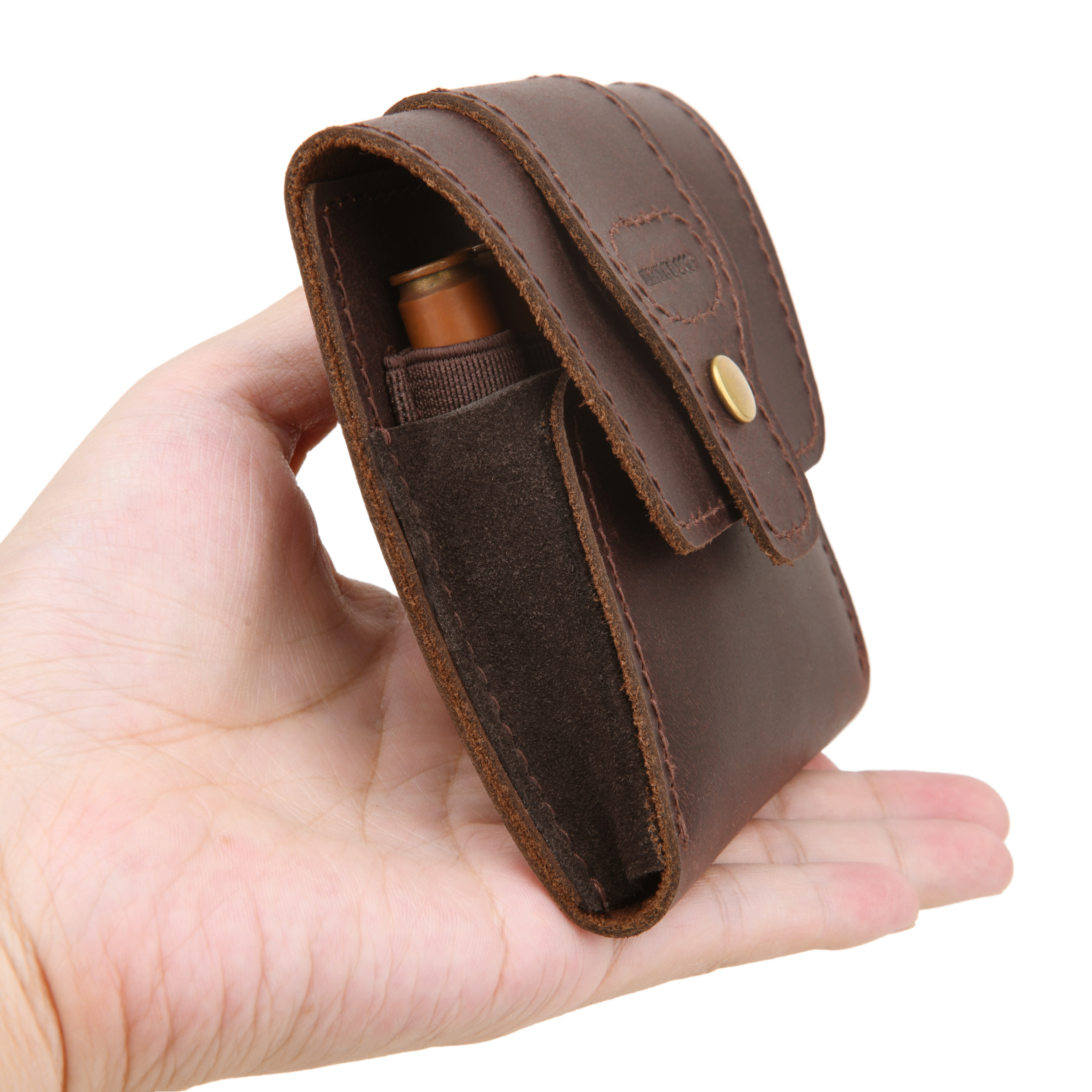 WAYNE'S DOG Leather Rifle Ammo Wallet Shell Cartridge Pouch Holder Ammo Carrier .308 .30-06