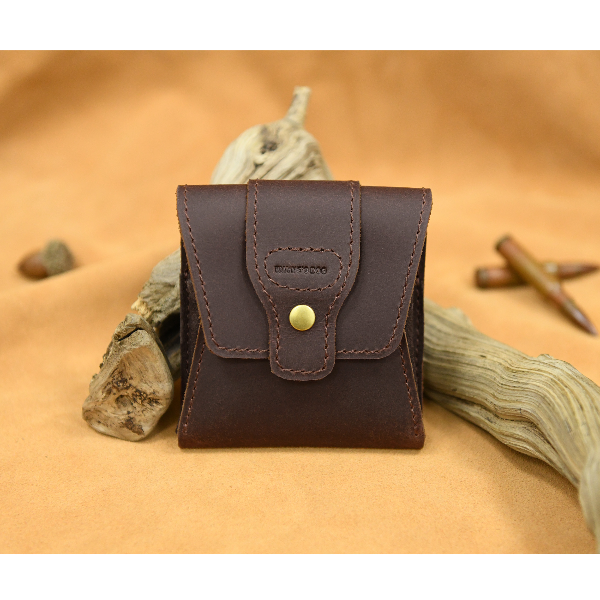 WAYNE'S DOG Leather Rifle Ammo Wallet Shell Cartridge Pouch Holder Ammo Carrier .308 .30-06