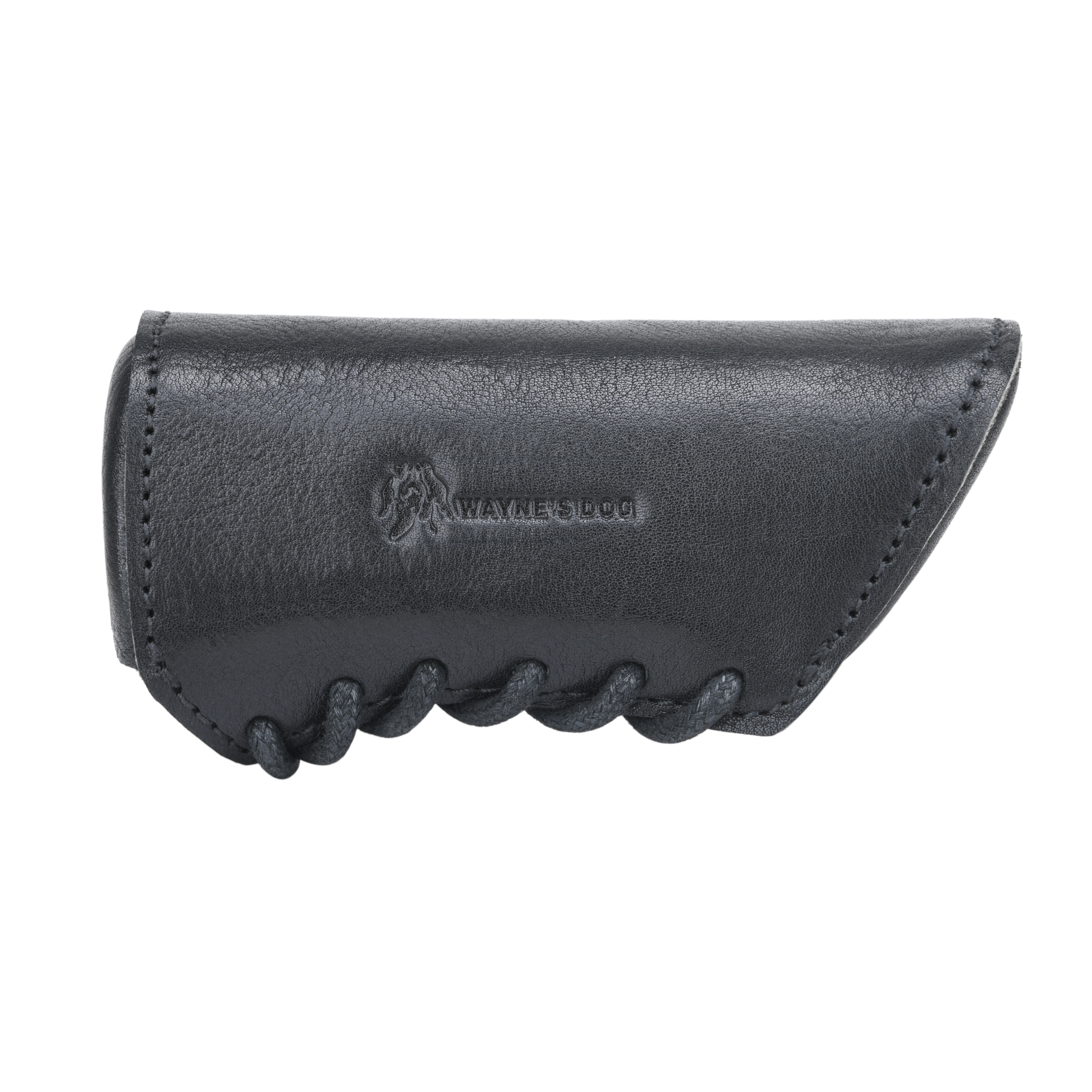 WAYNE'S DOG Black Leather Q Pistol Brace Cheek Riser