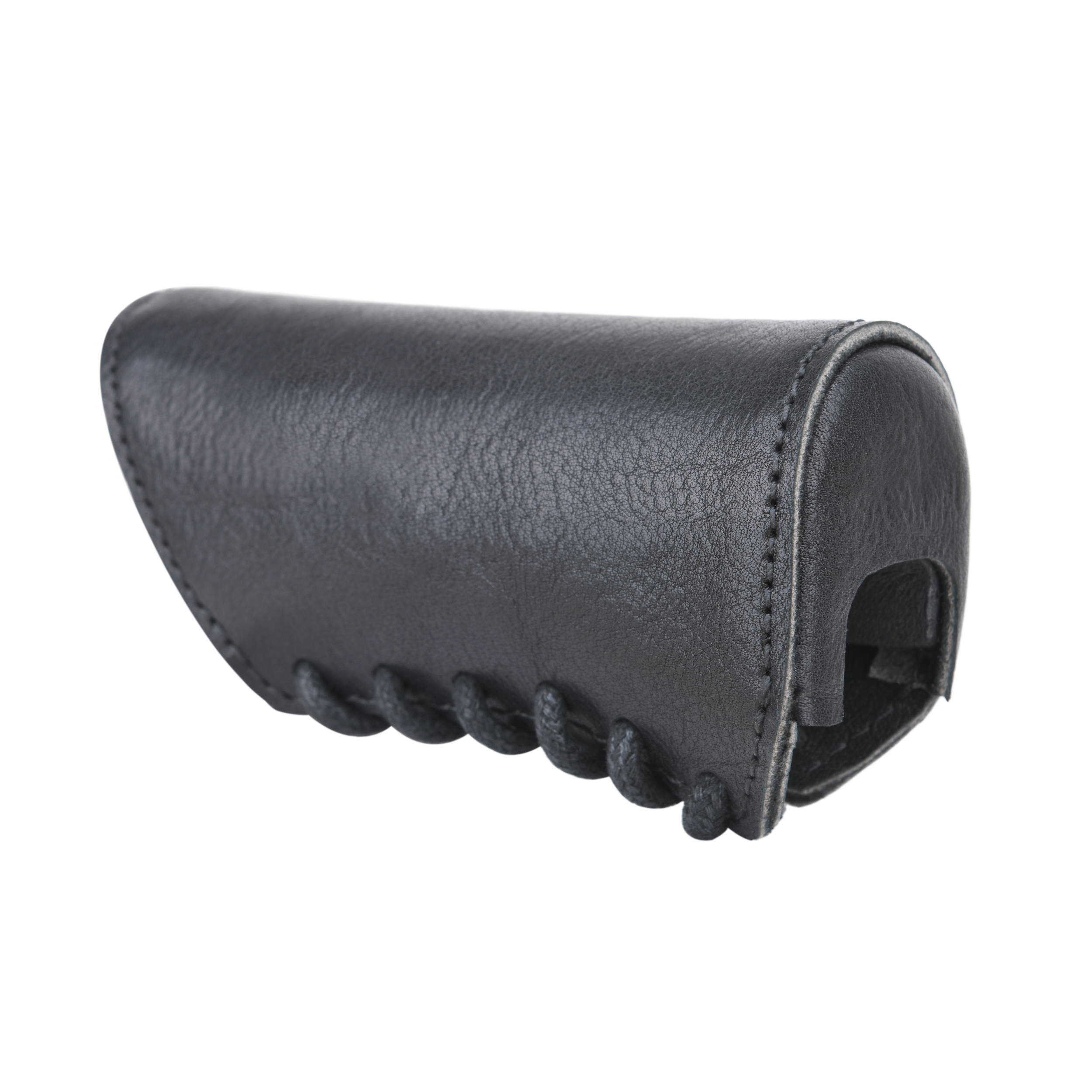 WAYNE'S DOG Black Leather Q Pistol Brace Cheek Riser