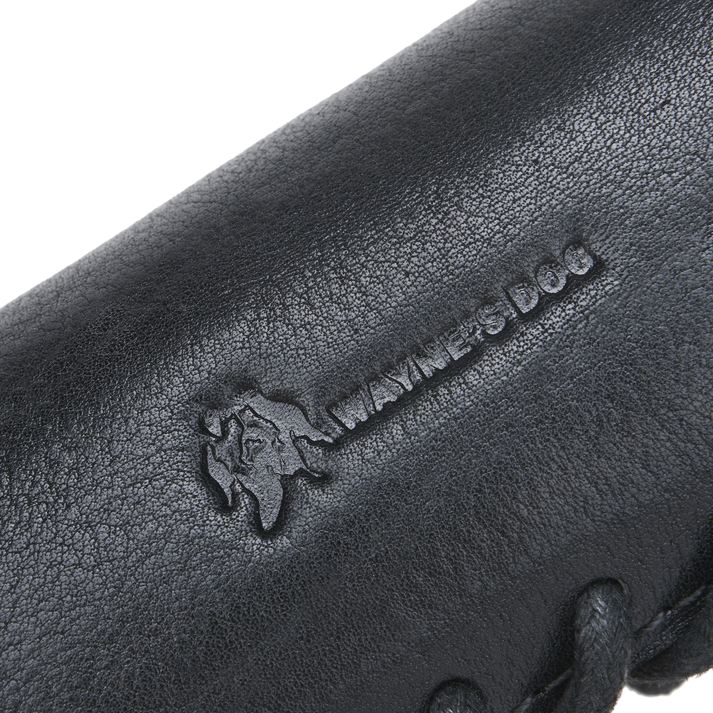 WAYNE'S DOG Black Leather Q Pistol Brace Cheek Riser