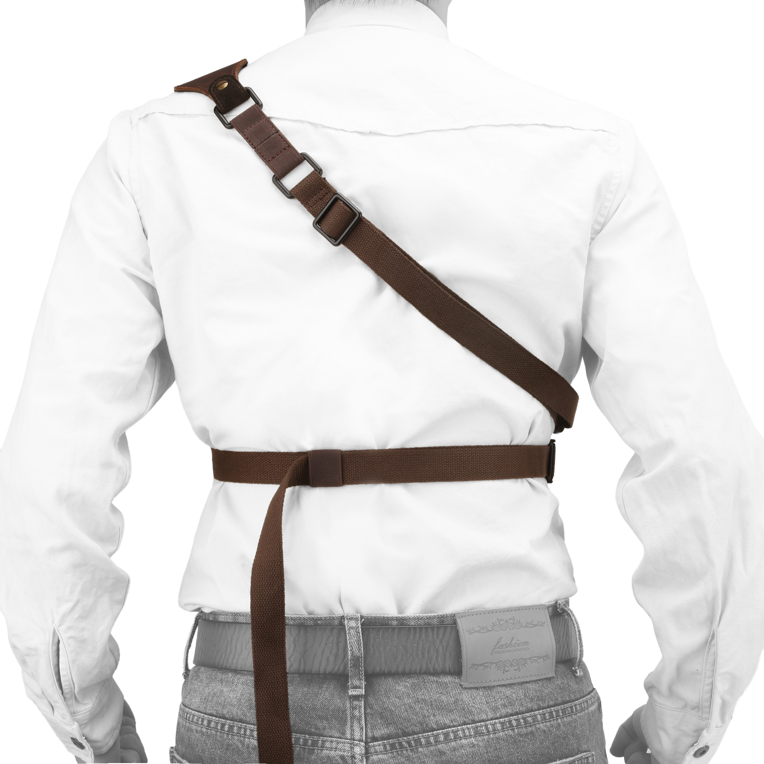 WAYNE'S DOG Leather Shoulder Holster System with Double Magazine Carrier | Leather Gun Holster for Concealed Carry