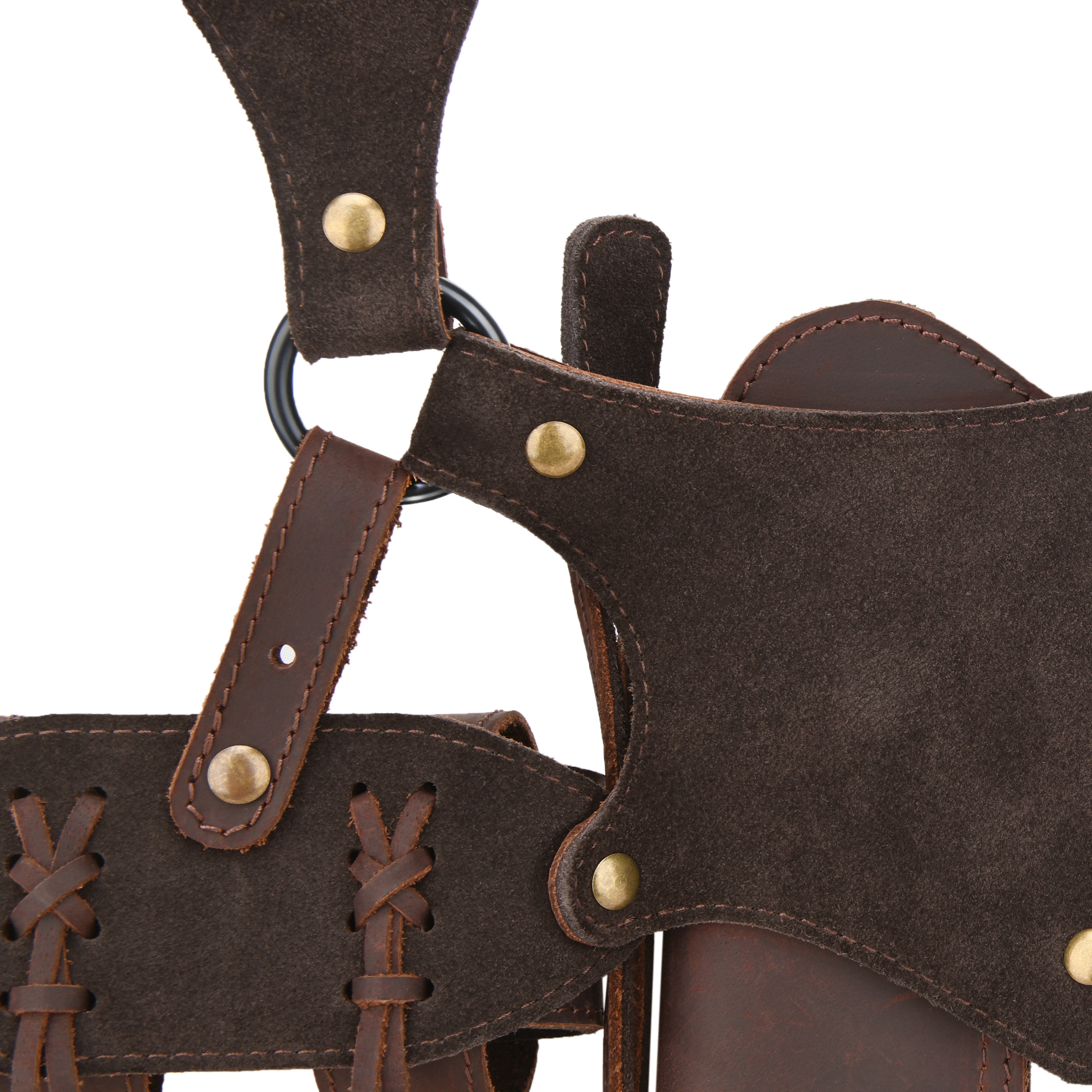 WAYNE'S DOG Leather Shoulder Holster System with Double Magazine Carrier | Leather Gun Holster for Concealed Carry