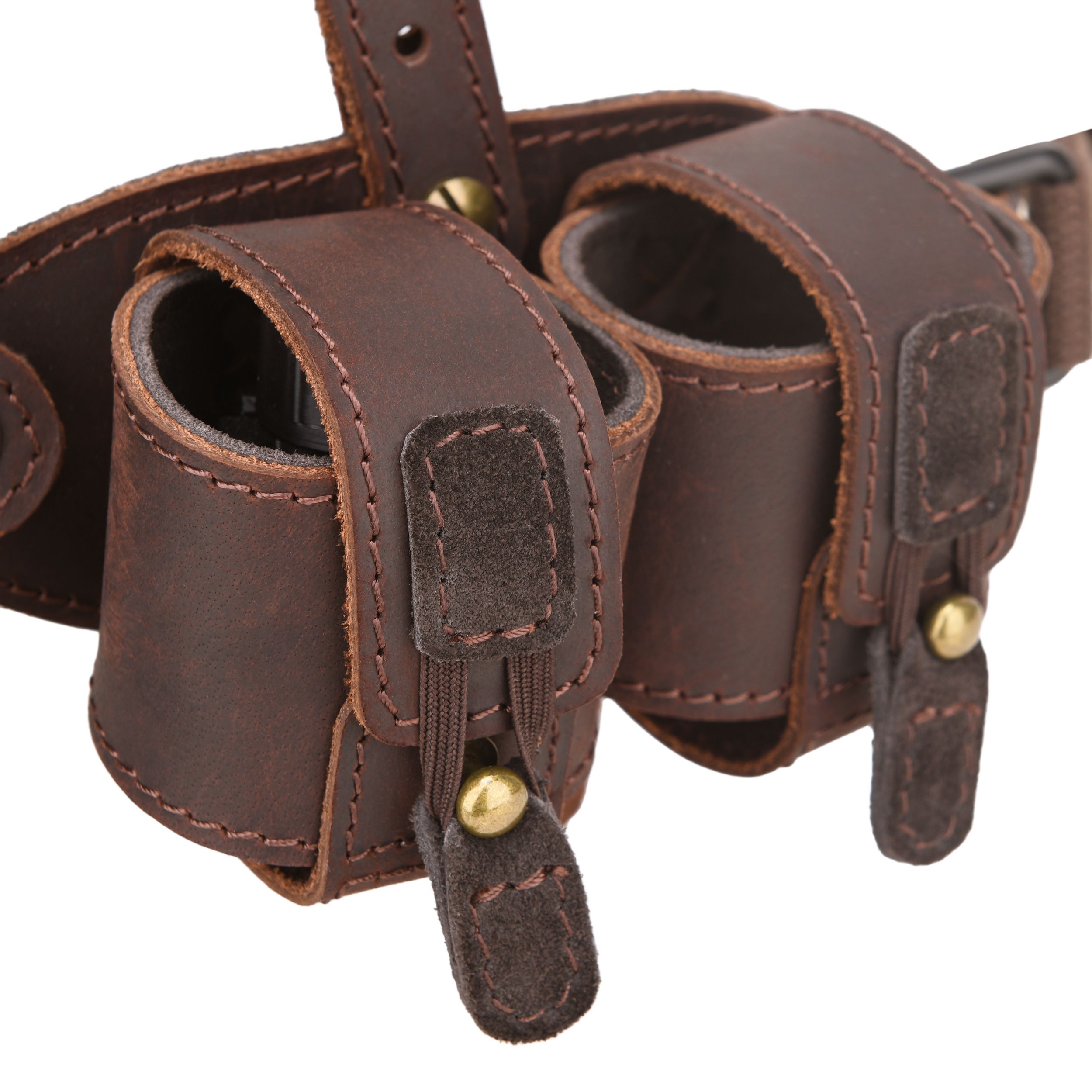 WAYNE'S DOG Leather Shoulder Holster System with Double Magazine Carrier | Leather Gun Holster for Concealed Carry