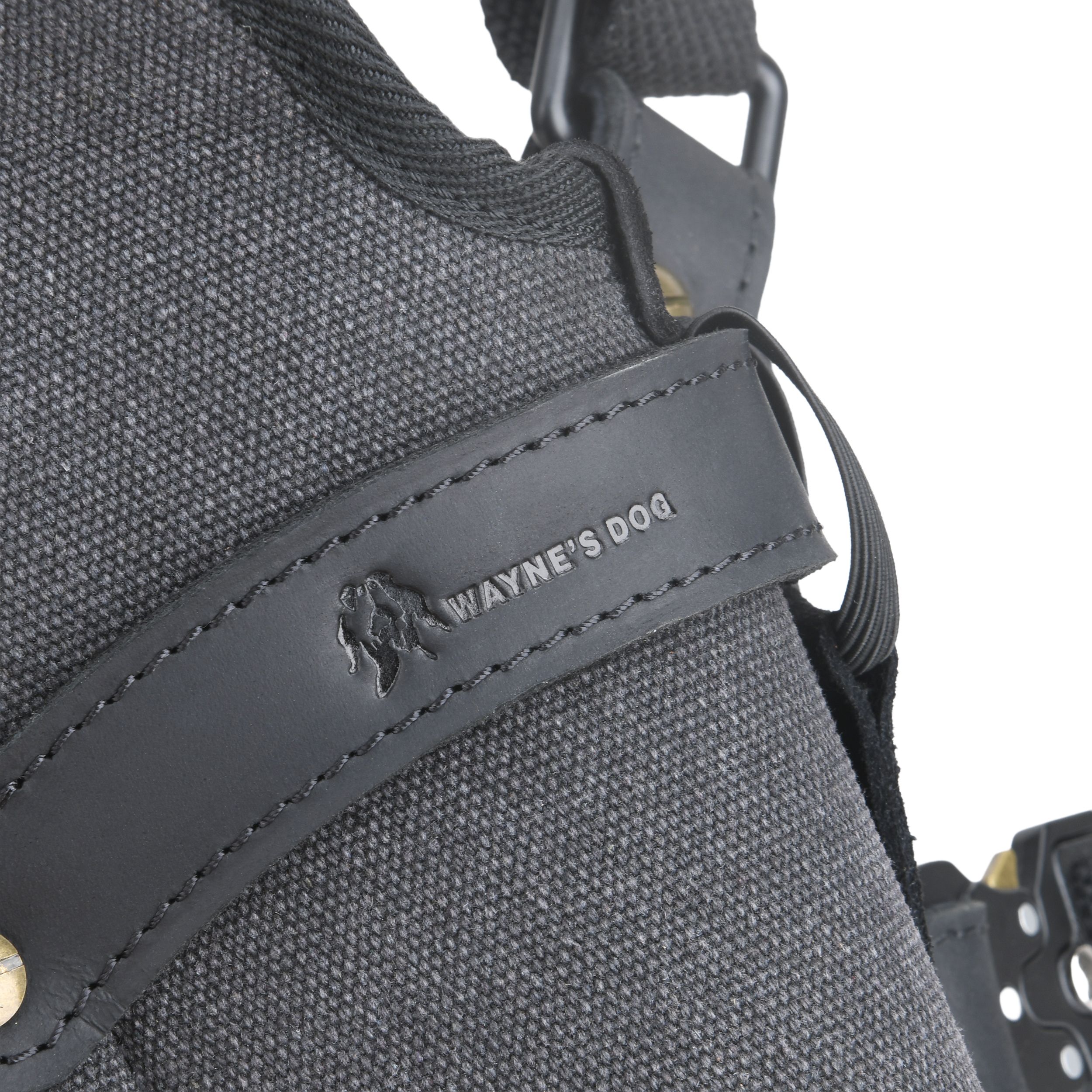 Canvas Pistol Chest Holster with Double Speedloader Holder Suit for Right Handed